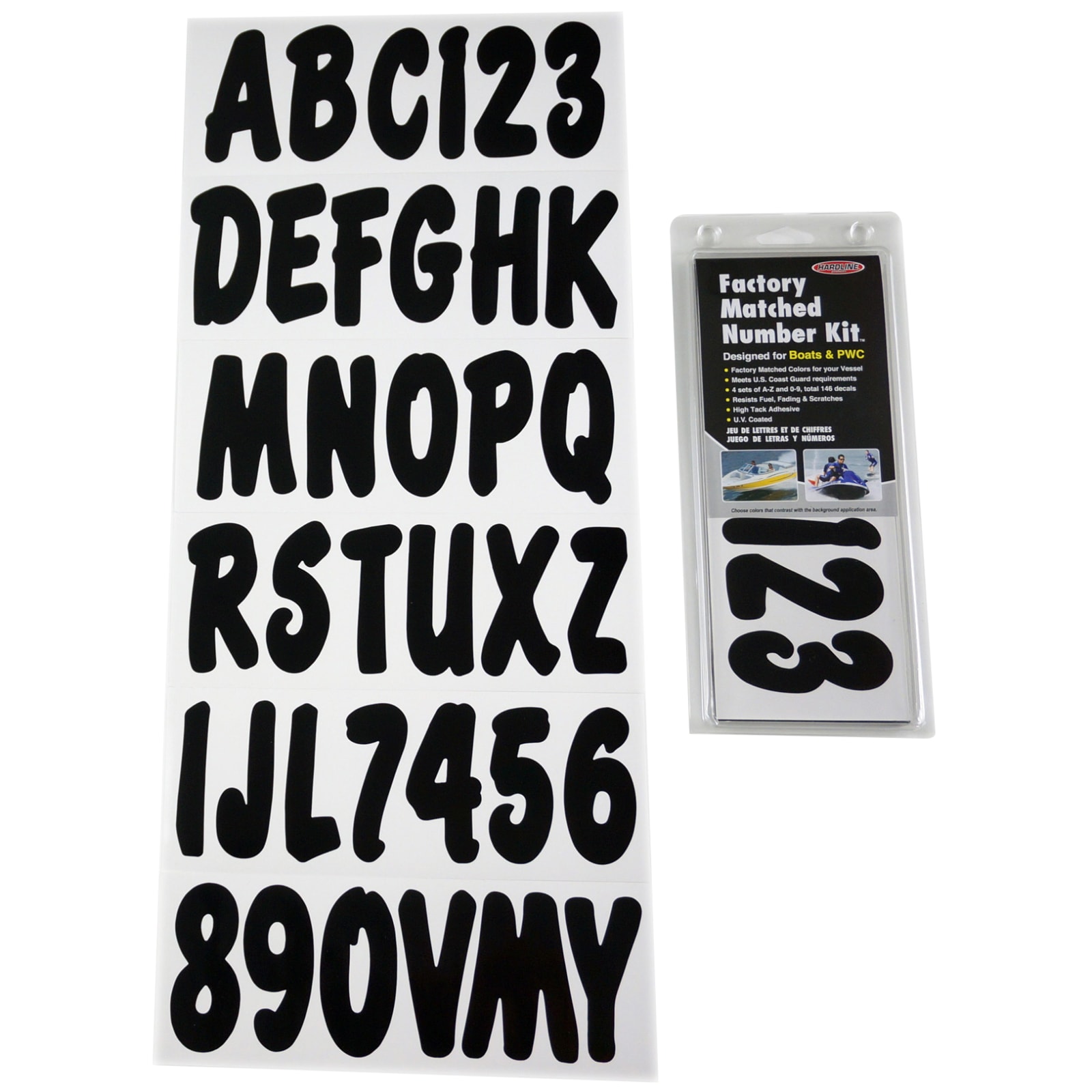 4 Race Number Decal / Sticker 3 color