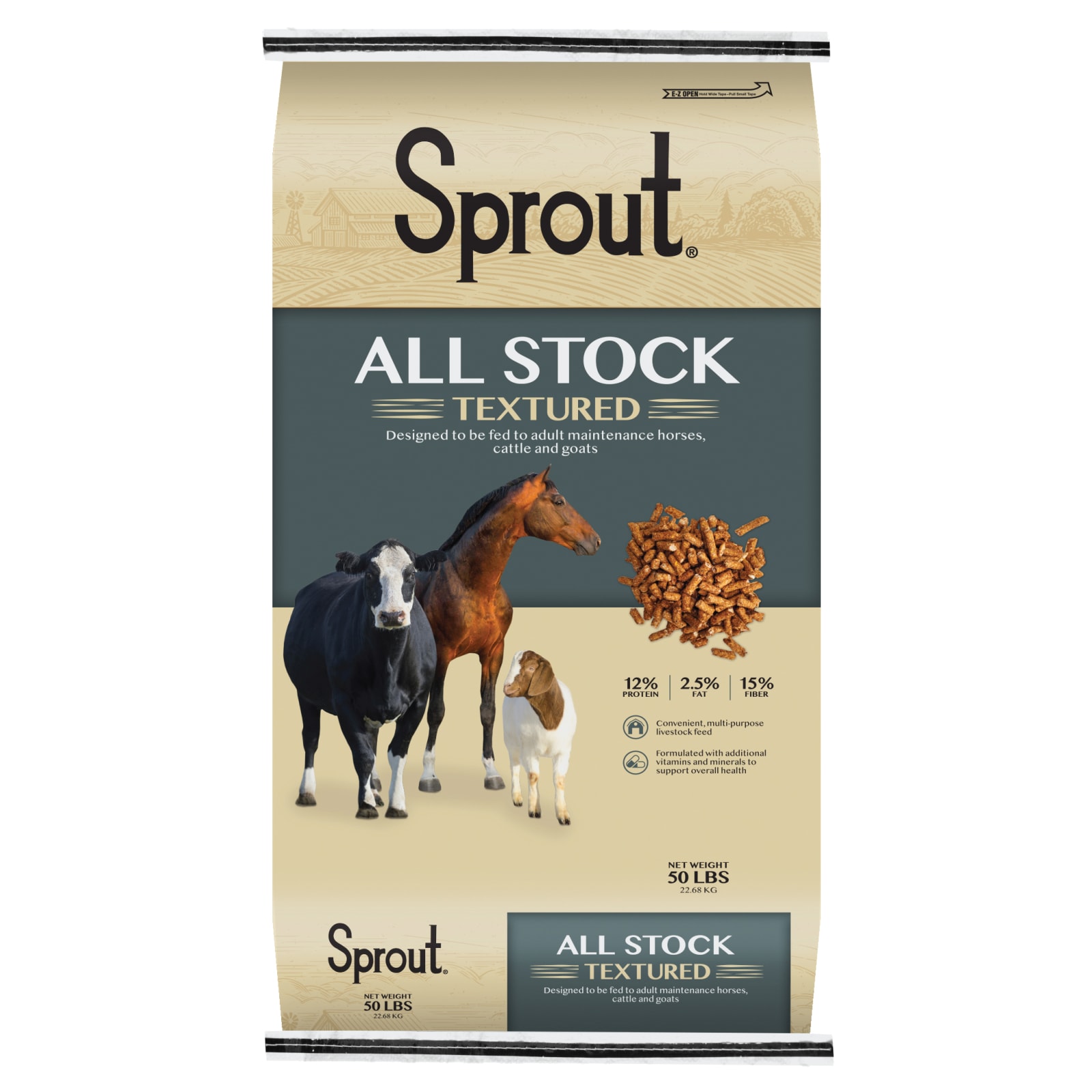 All Stock Textured Feed - 50 lb by Sprout at Fleet Farm