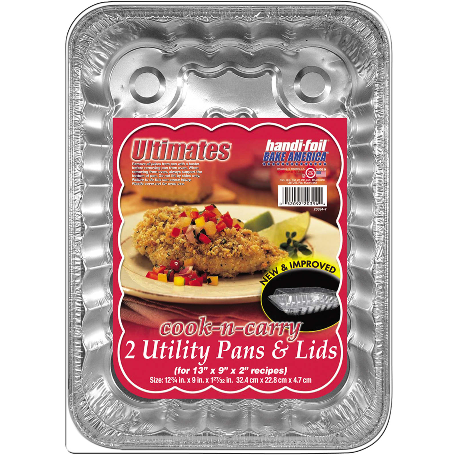 Foil Utility Pans with Plastic Lids