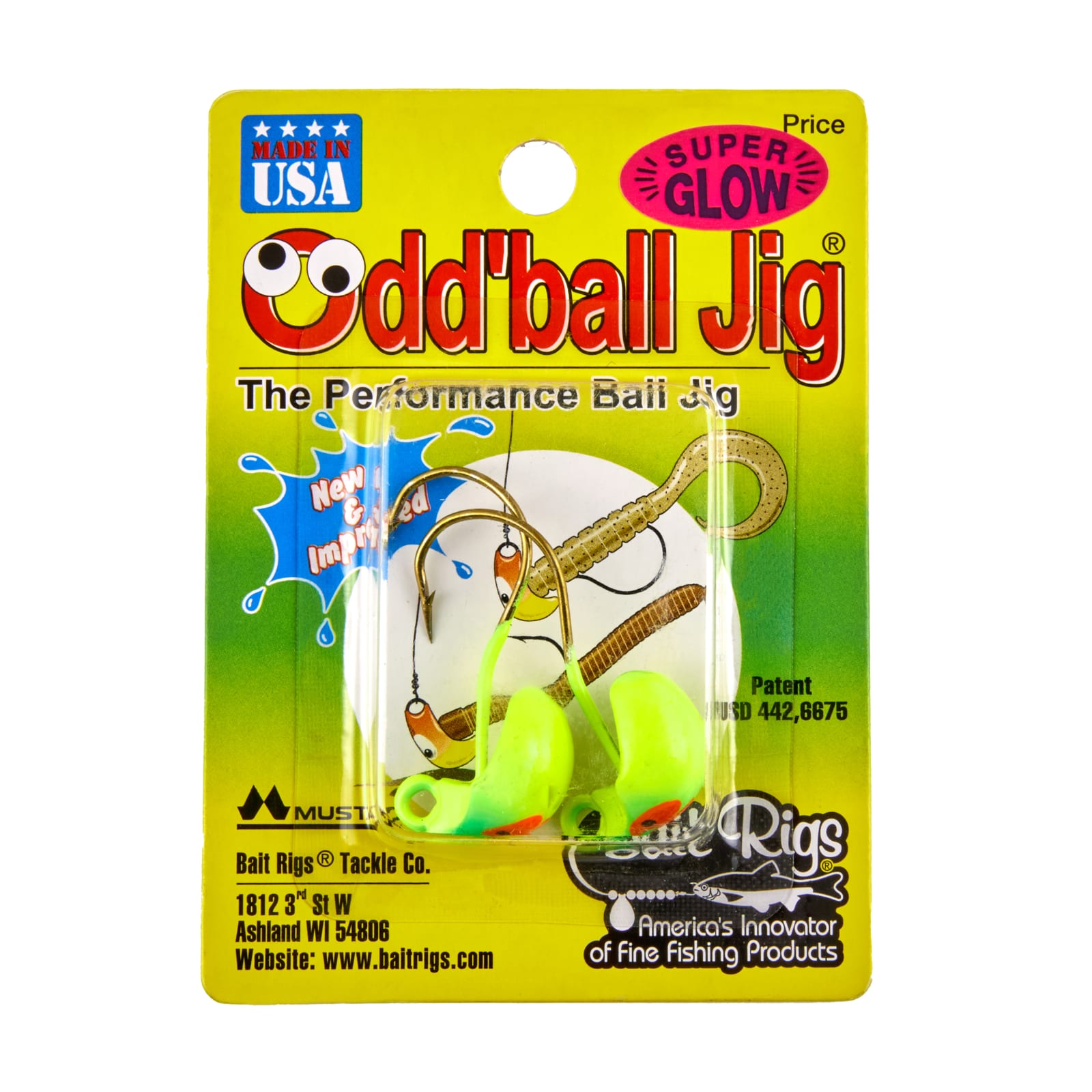 Odd' Ball Jig 2 Pk - Green/Chartreuse Glow