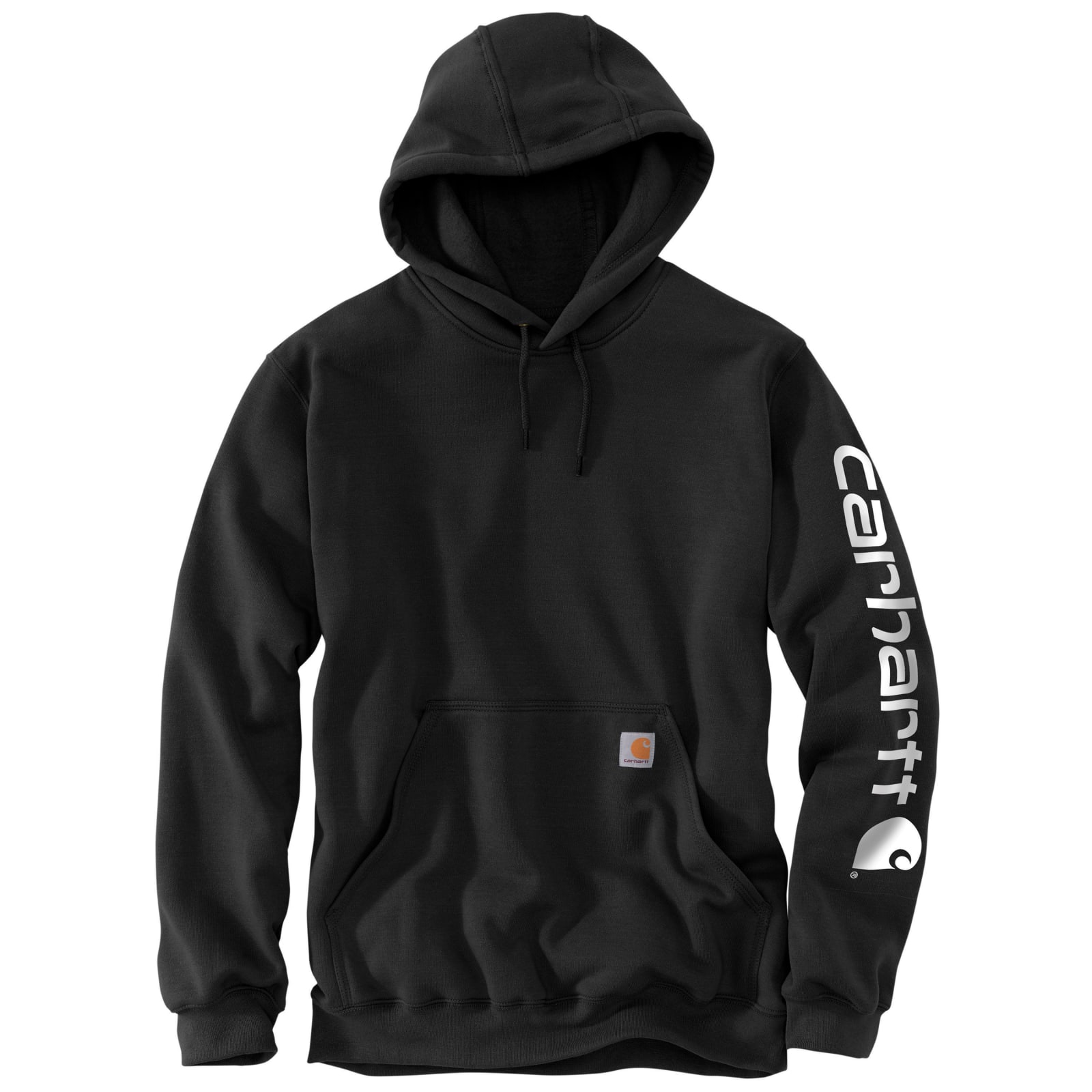 Men's Big & Tall Black Midweight Hooded Logo Sweatshirt