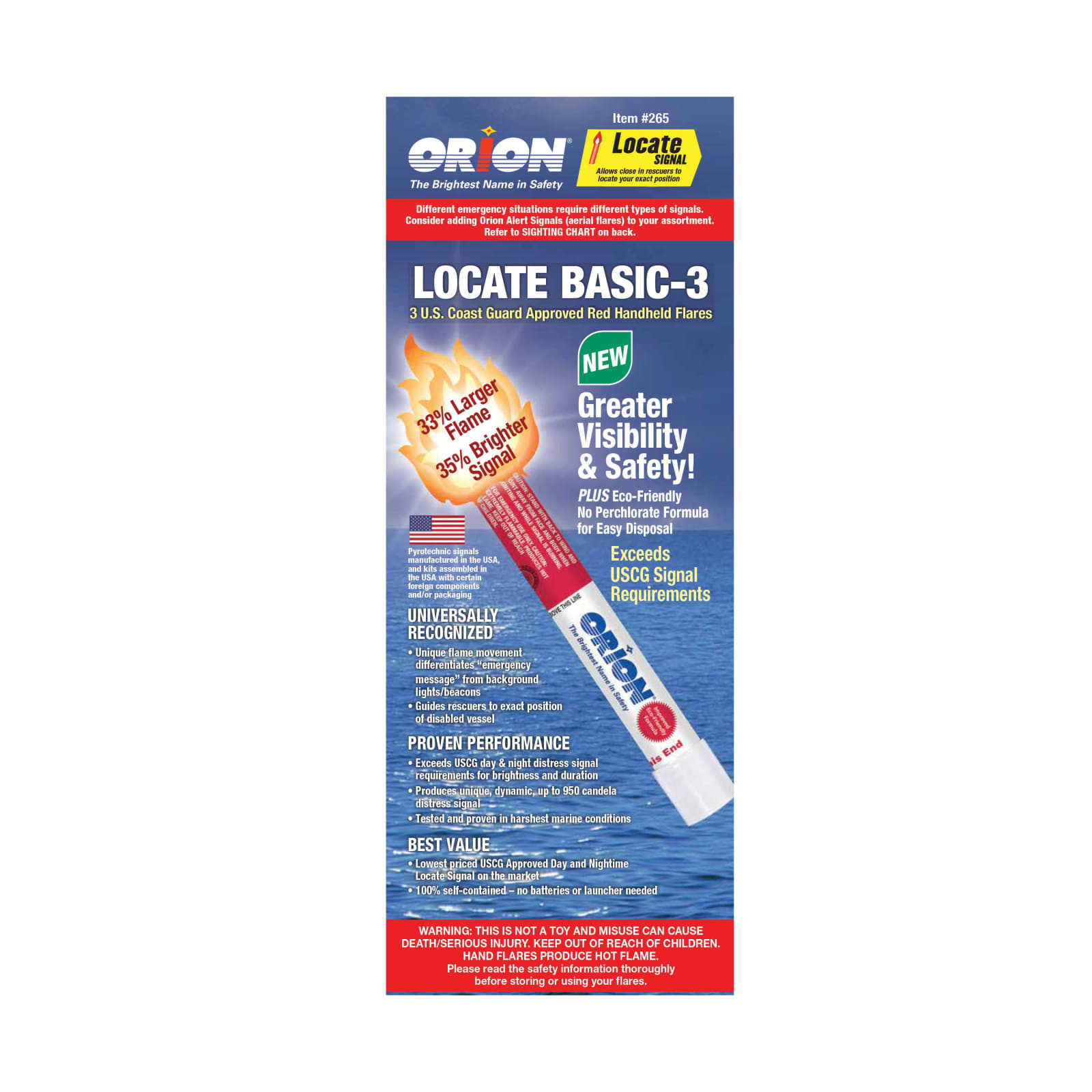 akavet råb op køretøj Locator Marine Hand-Held Red Flare Signal - 3 Pk by Orion at Fleet Farm