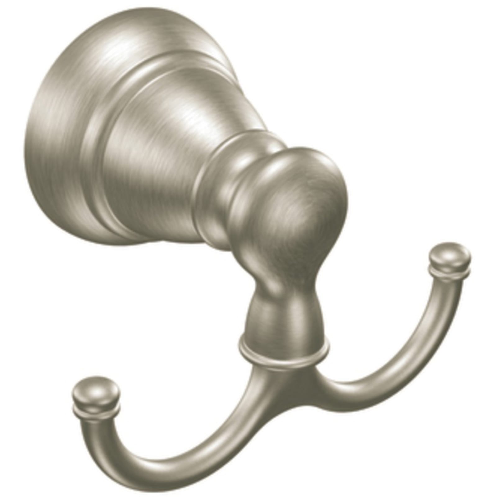 Brushed Nickel Banbury Double Robe Hook by Moen at Fleet Farm