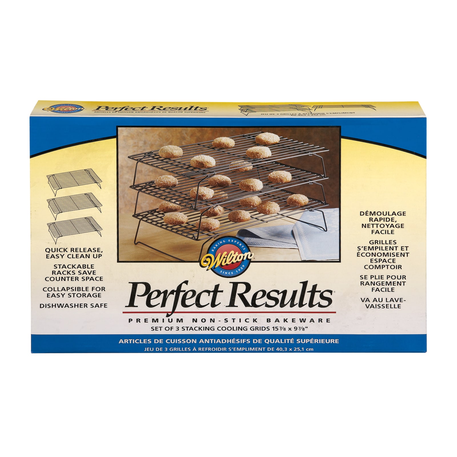 Wilton Perfect Results Premium Non-Stick Bakeware Set - Gray, 3 pk