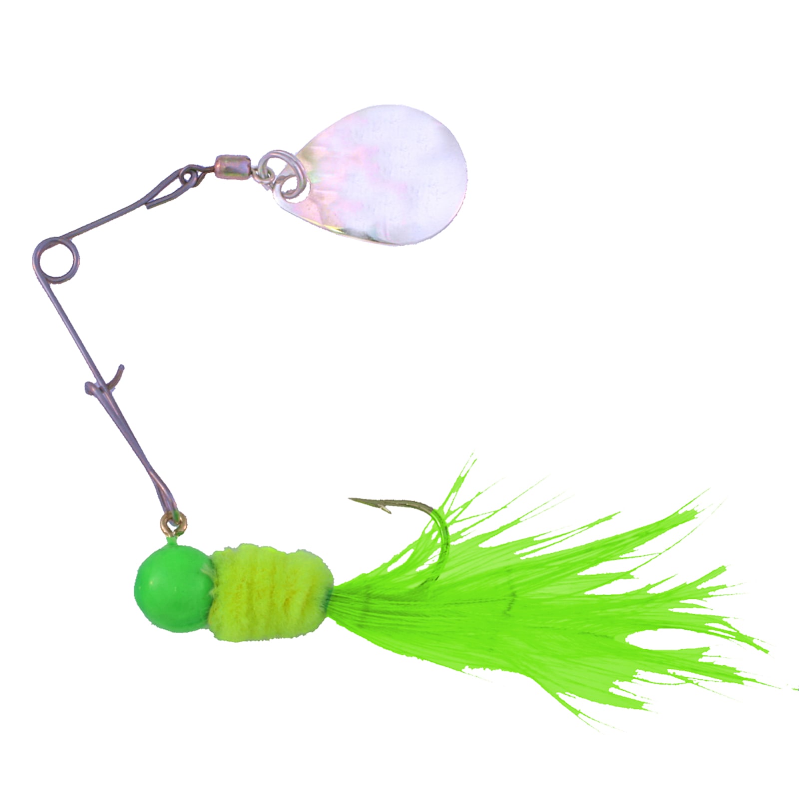 Lime Chartreuse Spin Caller Spinner Lure by Team Crappie at Fleet Farm