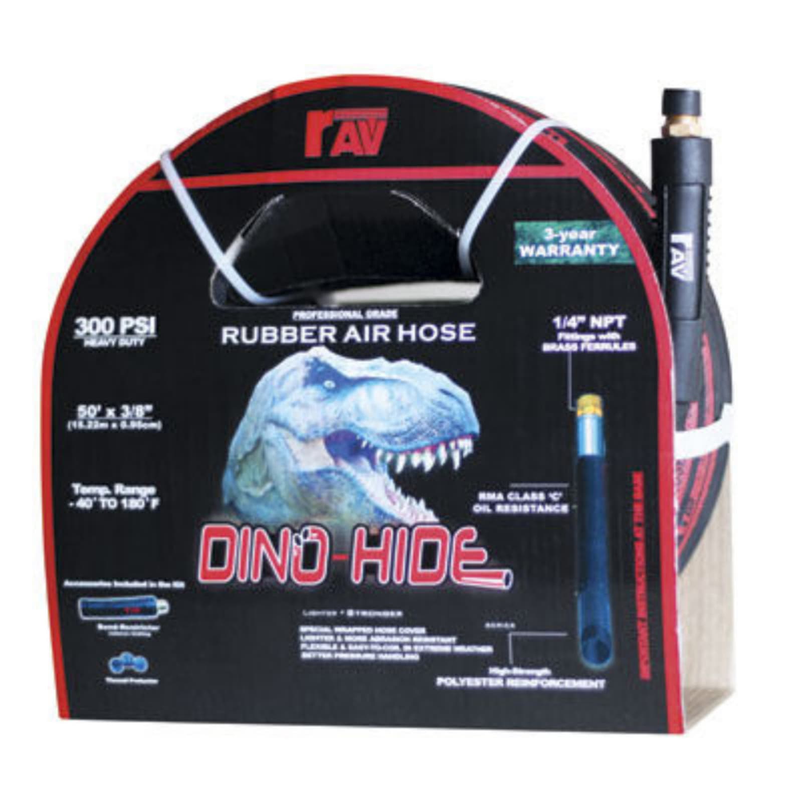 Dino-Hide Rubber Air Hose - 3/8 In. x 50 Ft. by Dino-Hide at Fleet