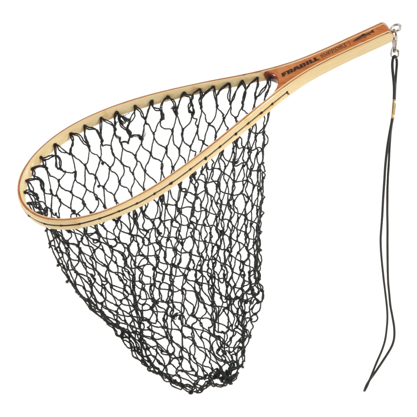 11 in x 15 in Black Tear Drop Trout Vinylon Mesh Net w/ Wood Handle