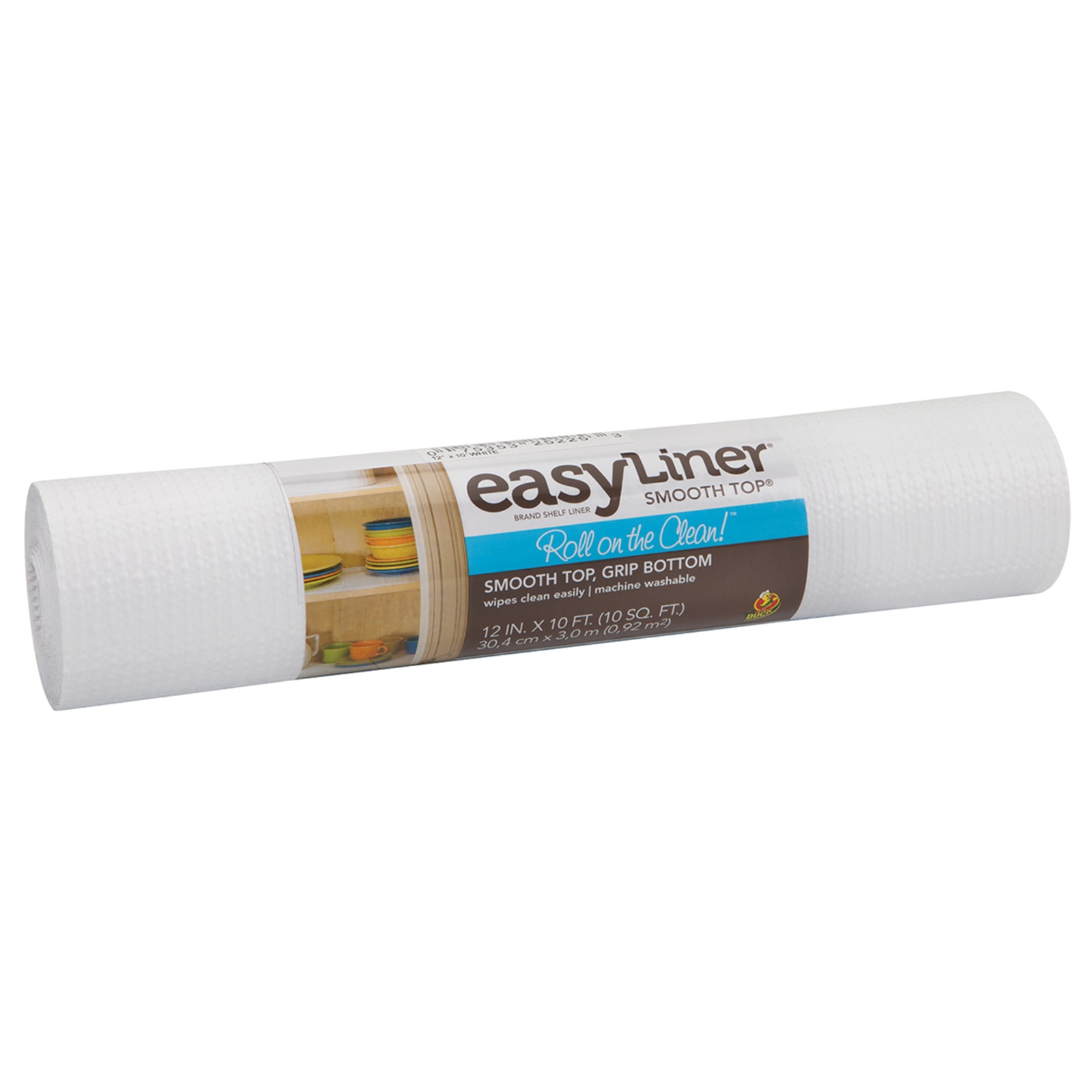 Duck Brand Smooth Top Easy Liner Non-Adhesive Shelf Liner - White