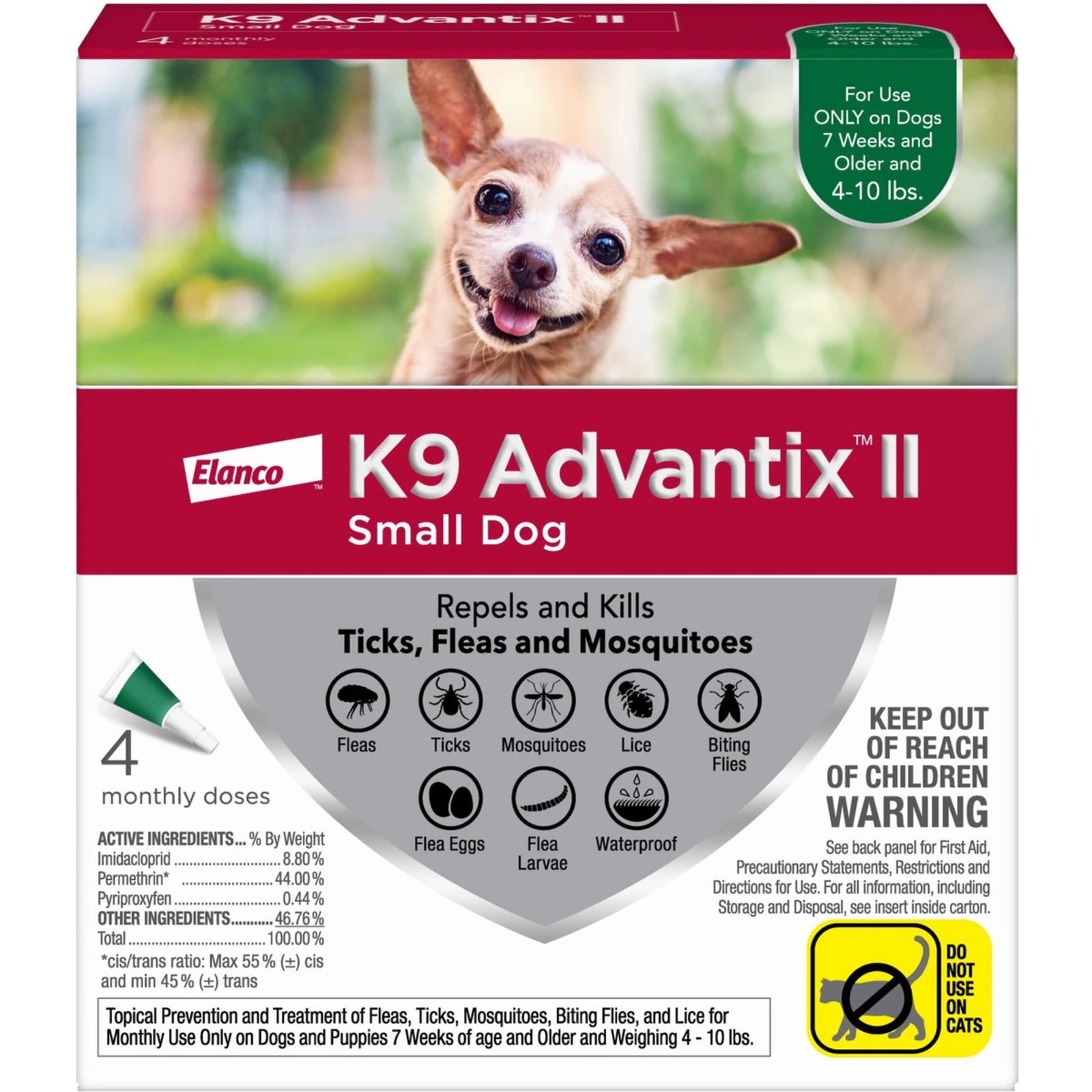 Small Dogs 4-10 lbs Flea & Tick Control - 4 Pk by K9 Advantix II at Fleet  Farm