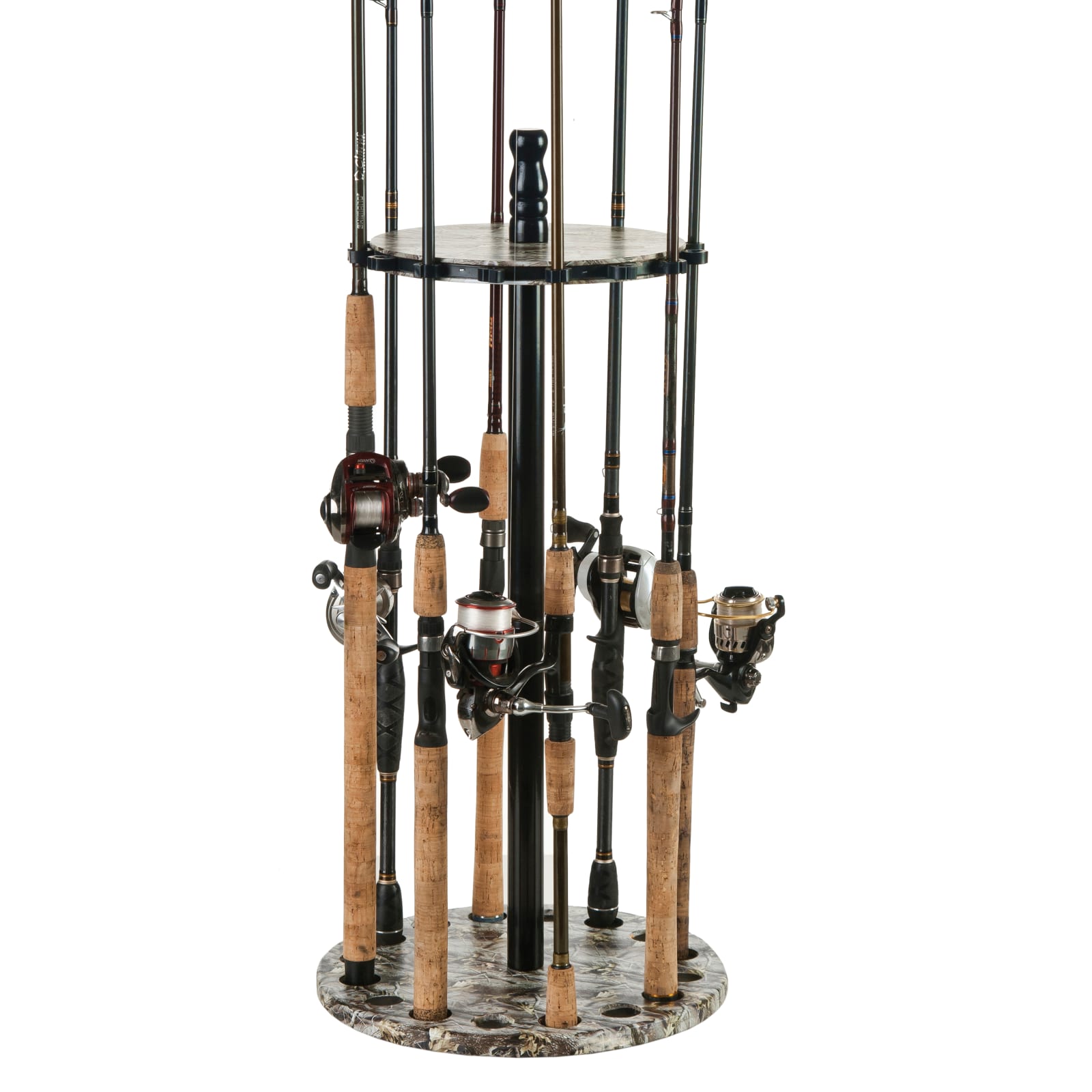 Camo Round Floor Fishing Rod Rack