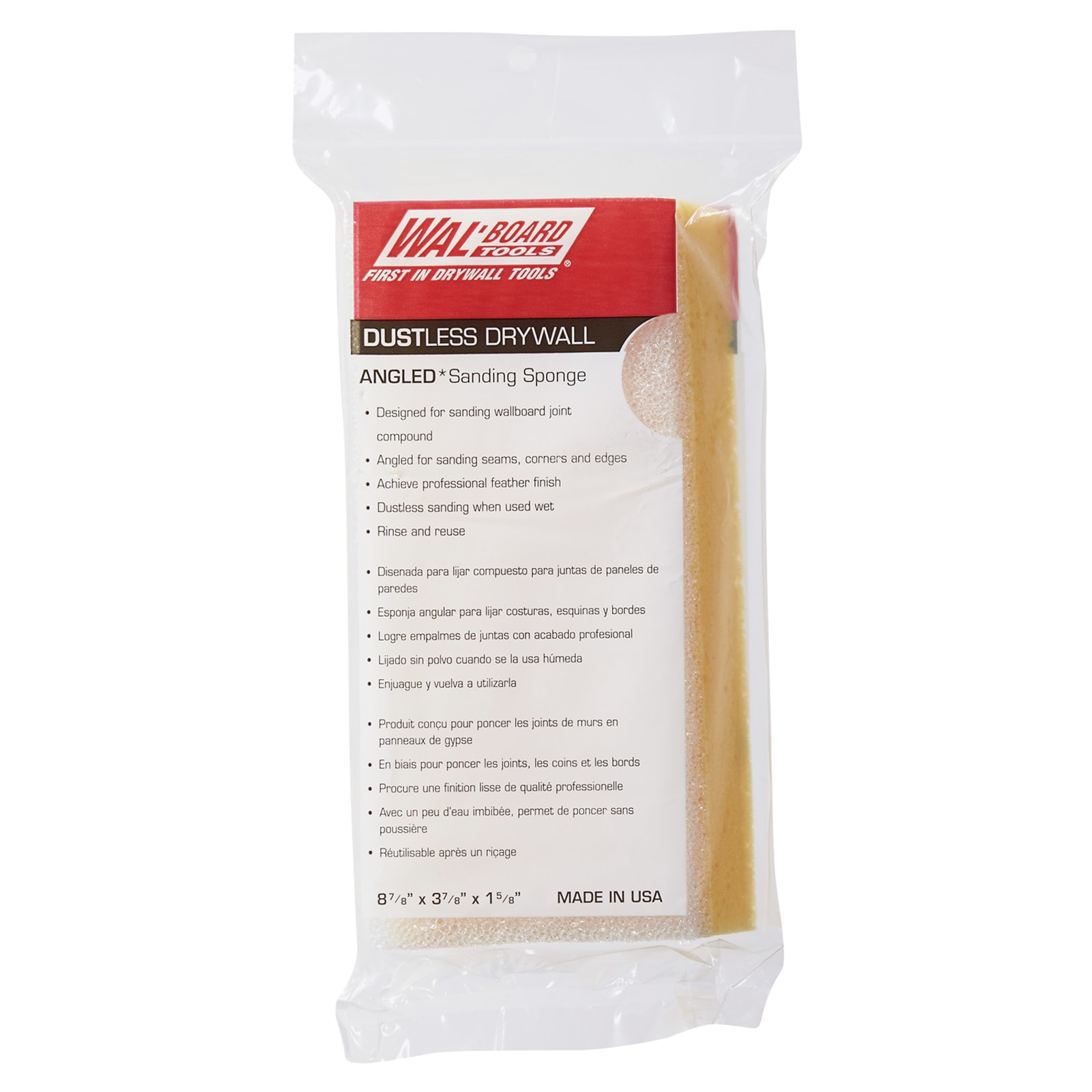 Wal-Board Angled Drywall Sanding Sponge 038-032