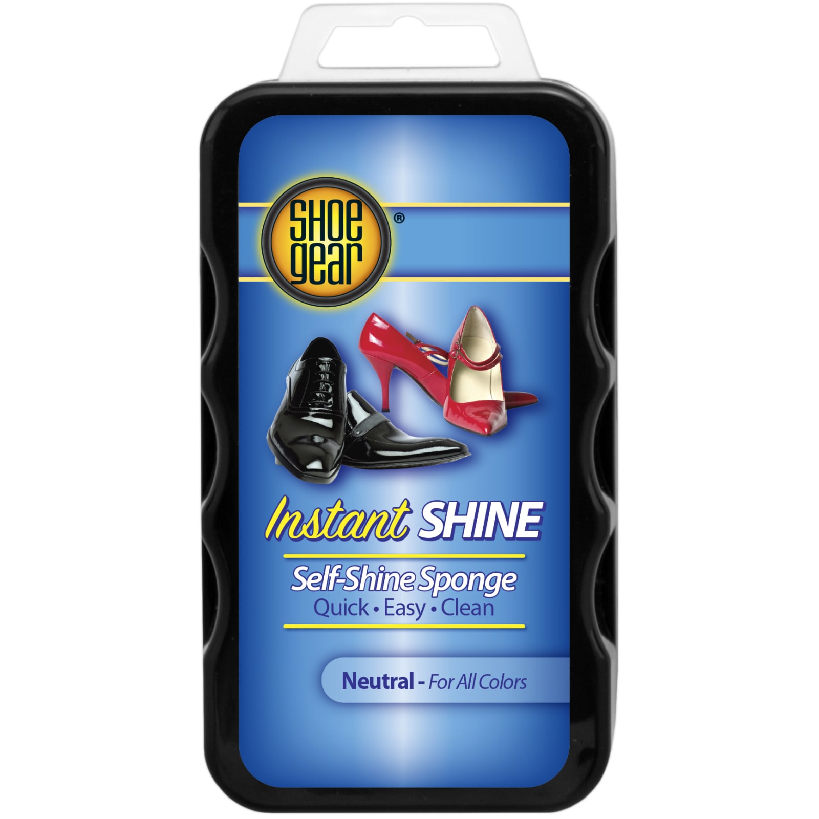 Shoe Gear Instant Shine Sponge - Hard Plastic Container