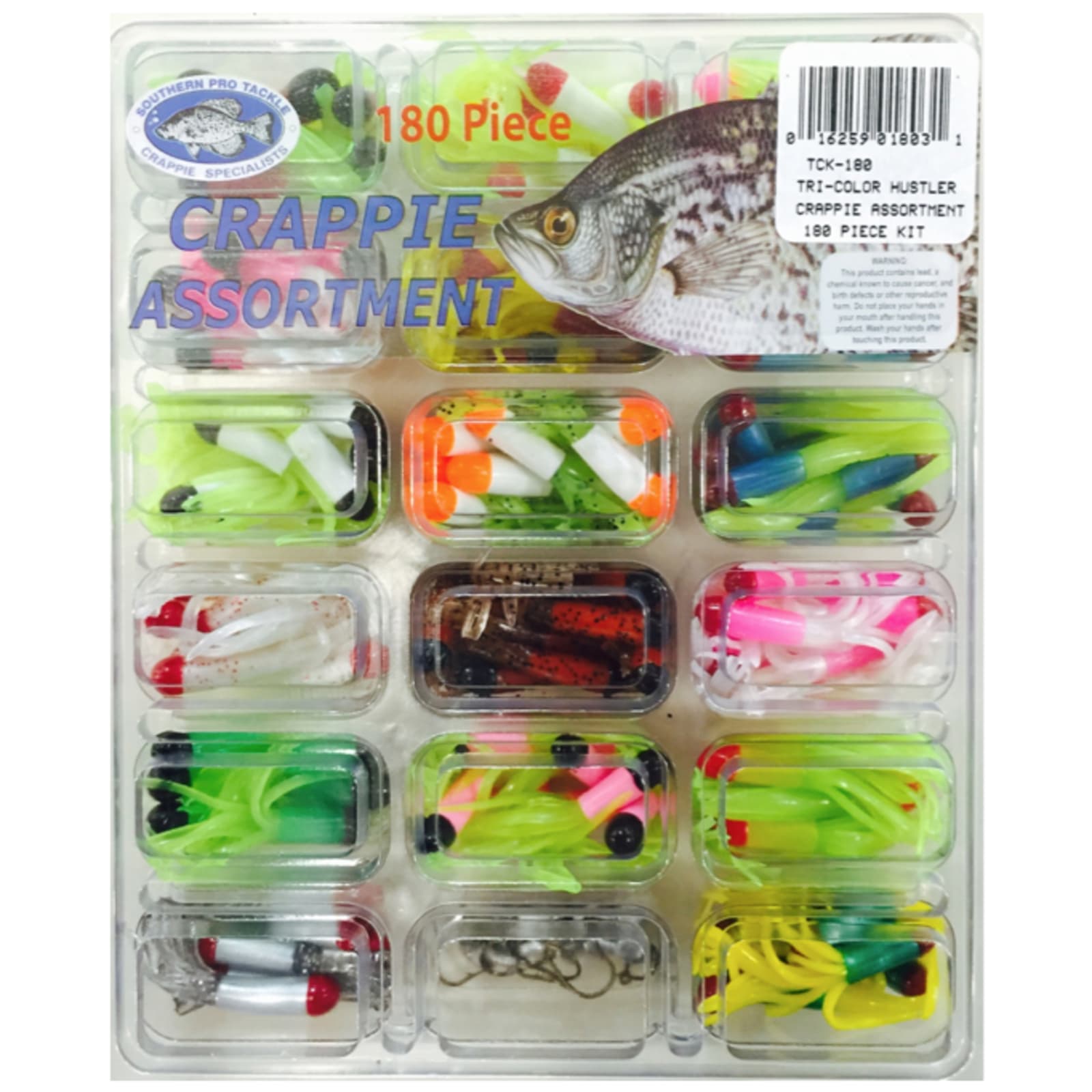 180 Pc. Tri-Color Lit'l Hustler Kit Ast. by Southern Pro Tackle at