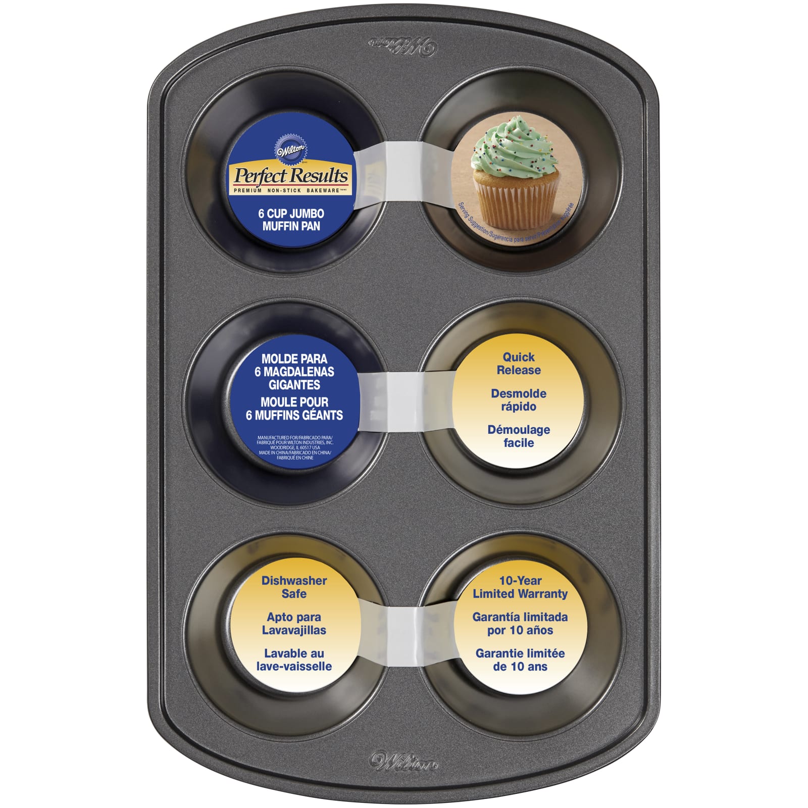 Wilton Perfect Results 6-Cup Jumbo Muffin Pan