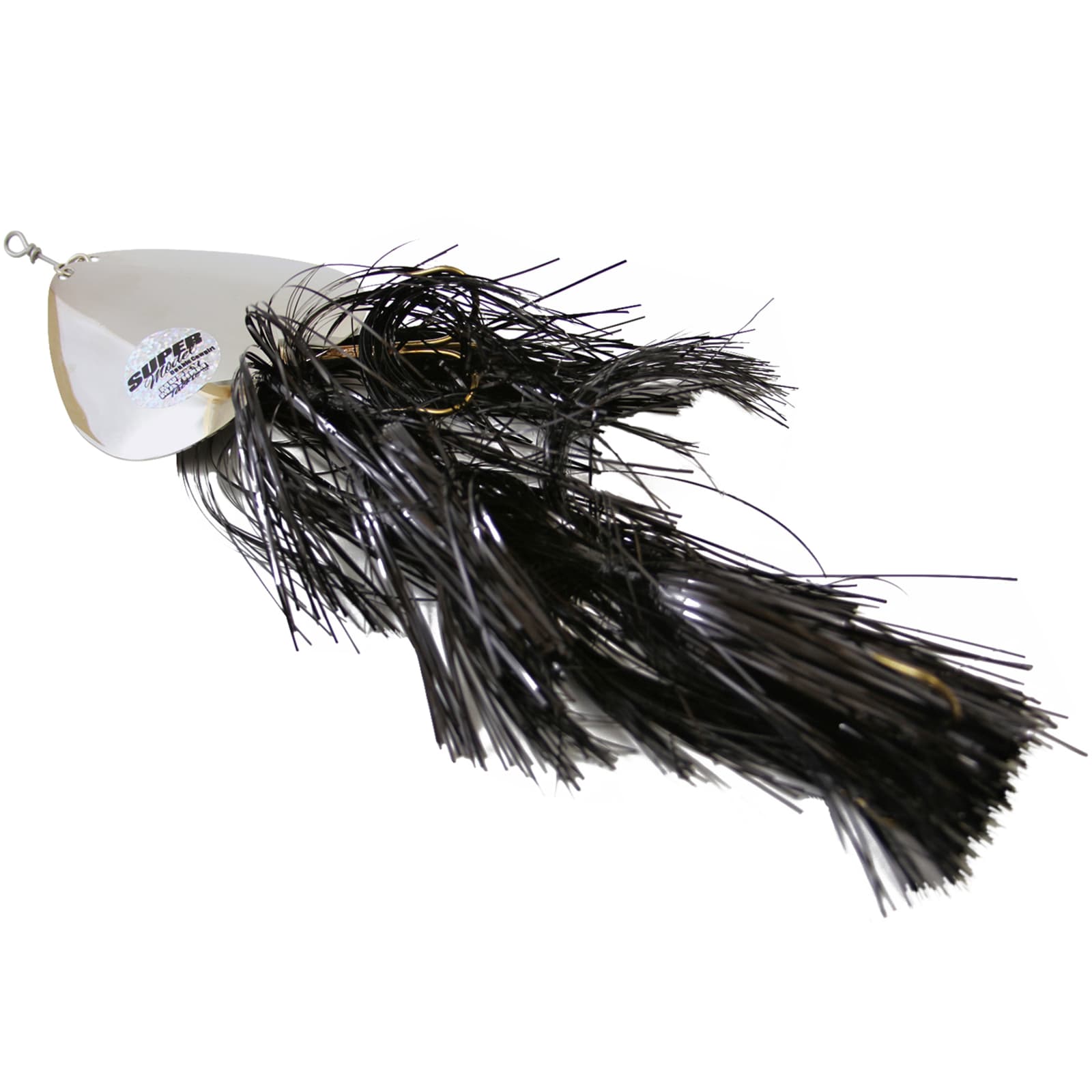 Super Model Double Cowgirl 13 in Black/Nickel Musky Spinner Lure