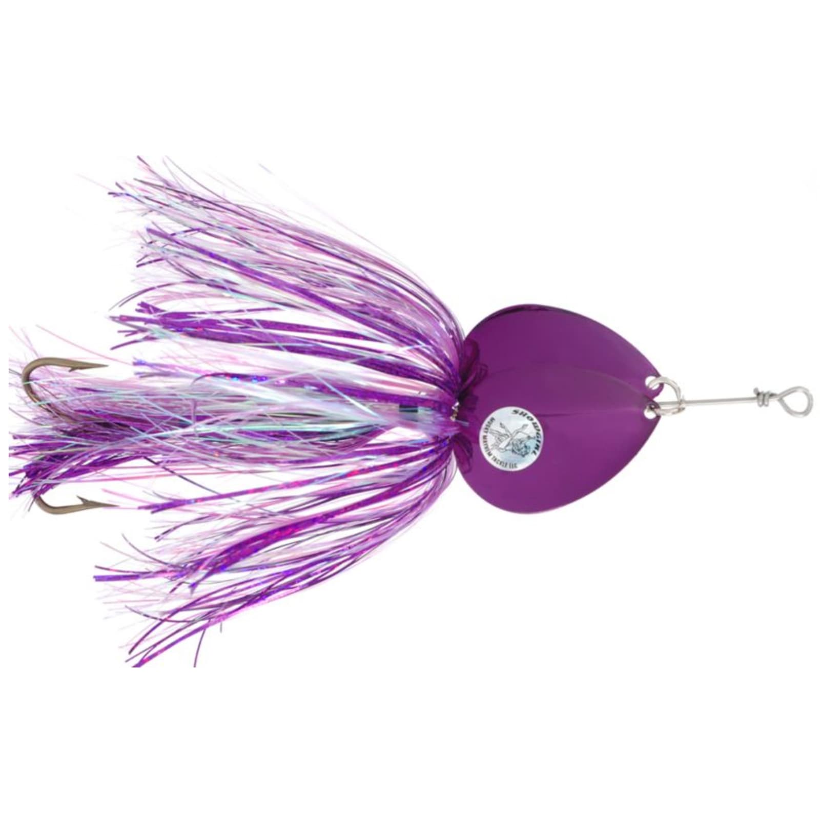 Double Showgirl 7.5 in Purple/Purple Musky Spinner Lure