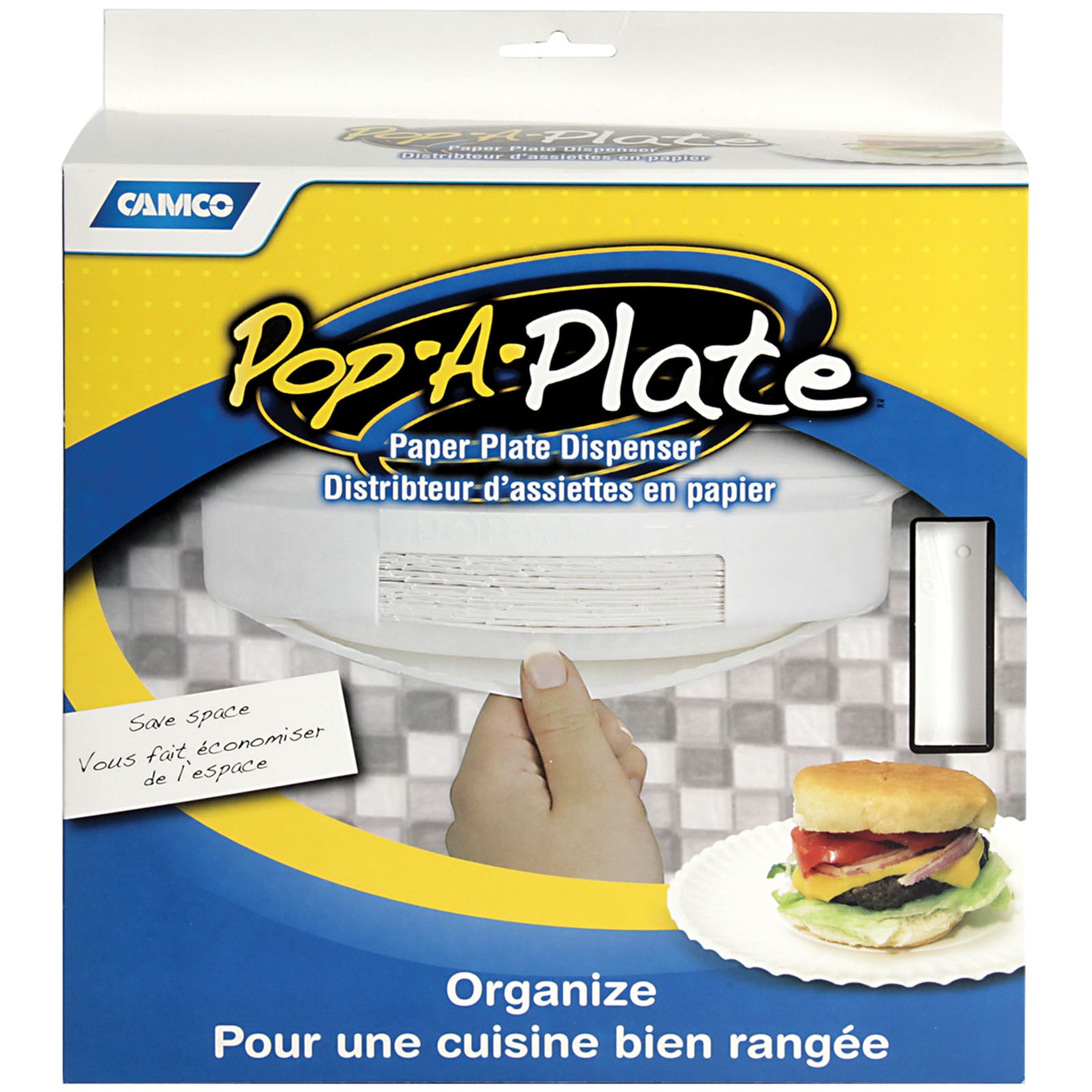 Pop - A - Plate Paper Plate Dispenser White RV Camper - $5.69