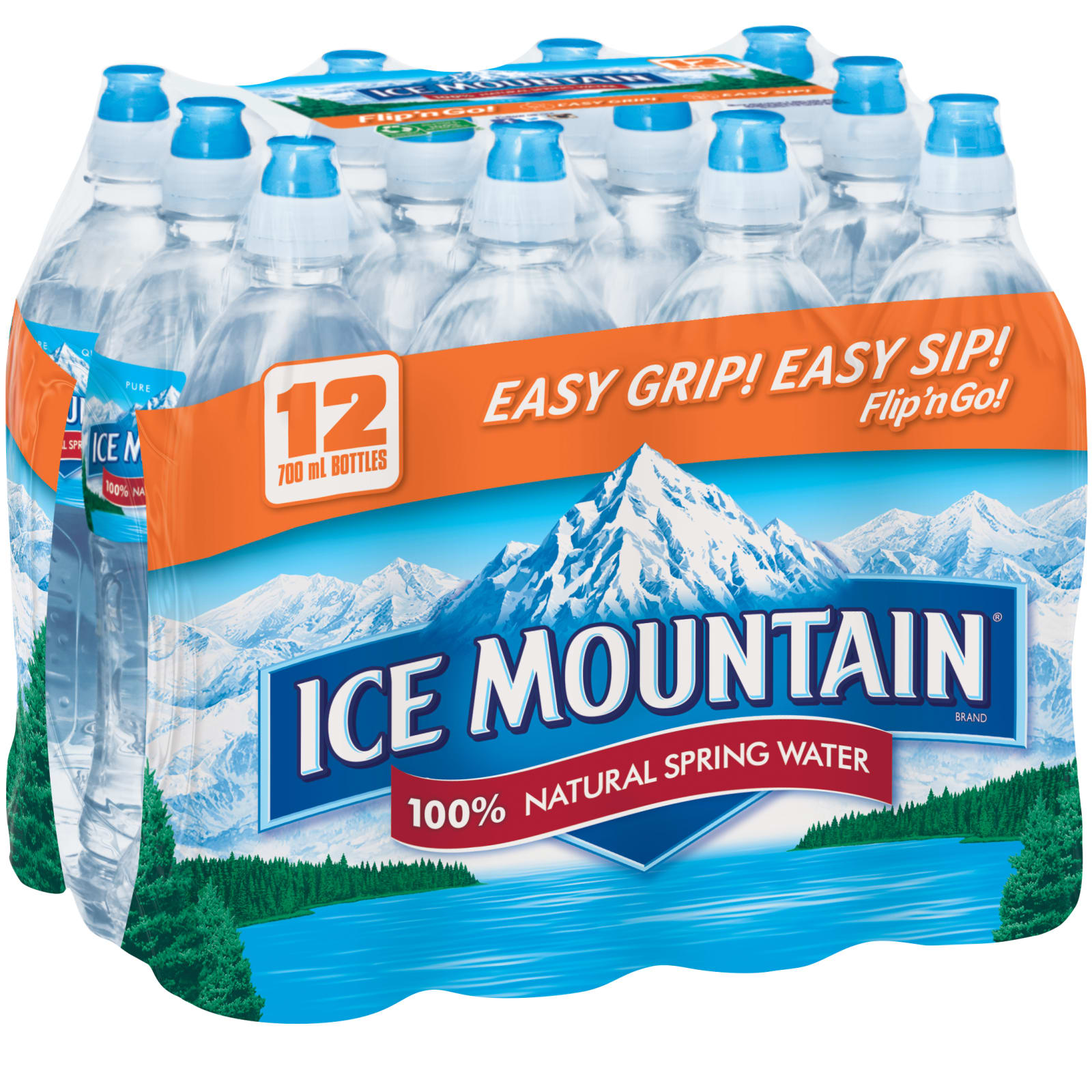 ICE MOUNTAIN Brand 100% Natural Spring Water, 12-ounce plastic bottles  (Pack of 12)