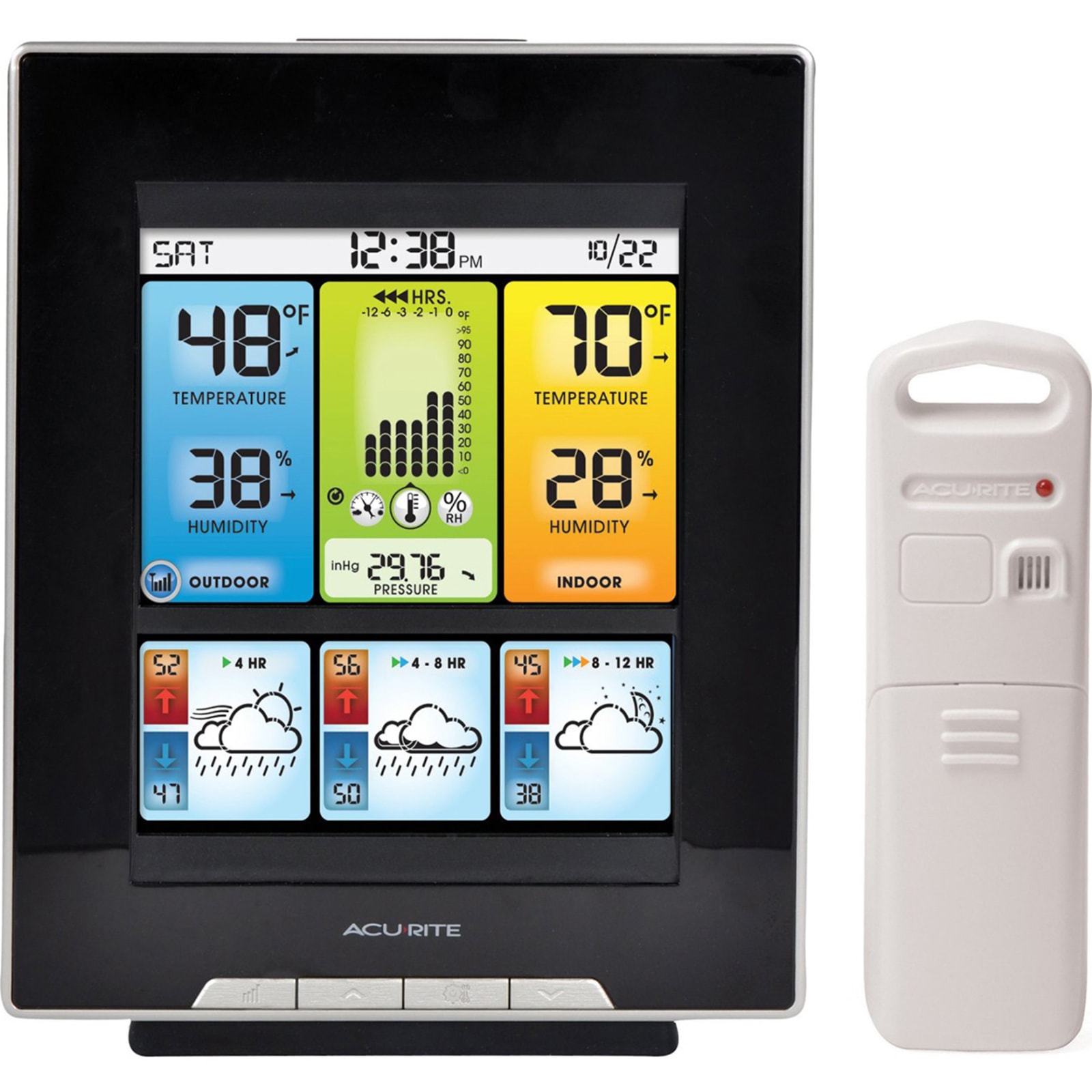 Wood-Finish Forecasting Weather Station with Wireless Remote