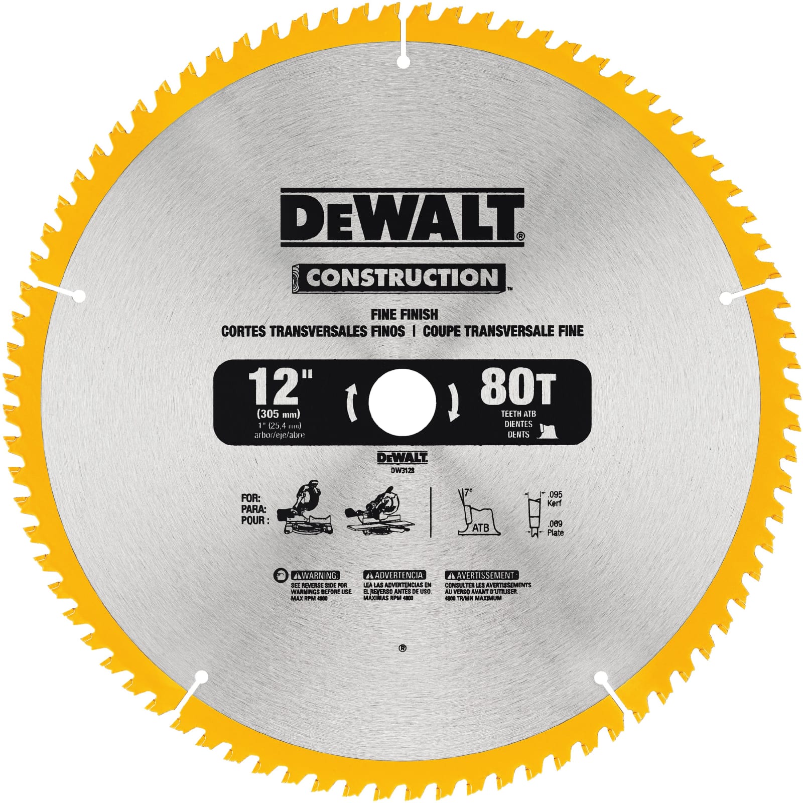 12 in Miter Table Saw Blade by DEWALT at Fleet Farm