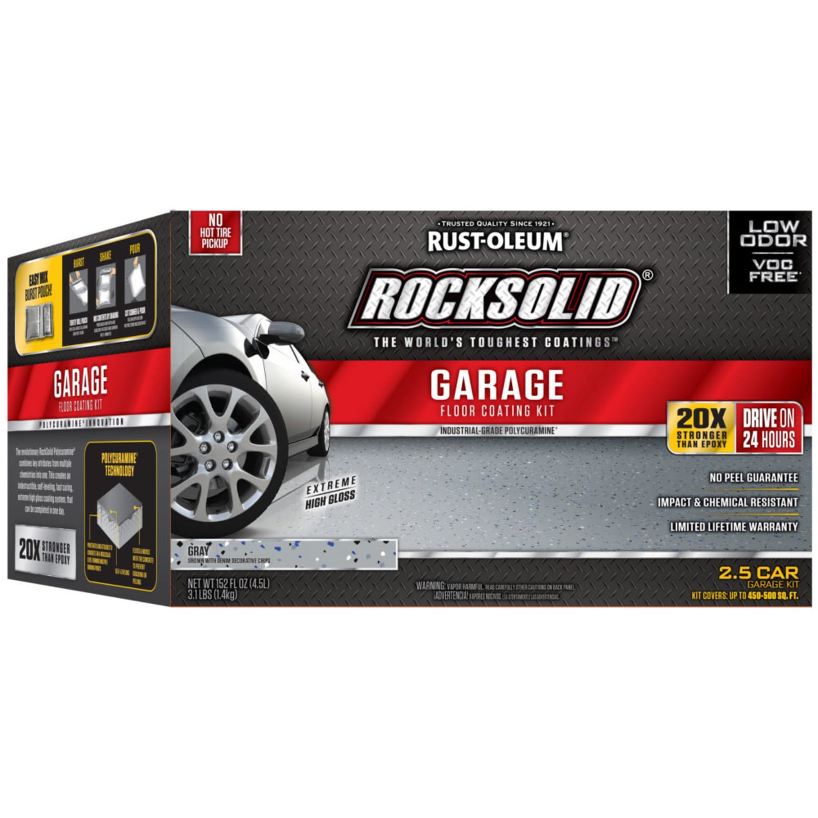 Rust oleum rocksolid deals garage floor coating kit