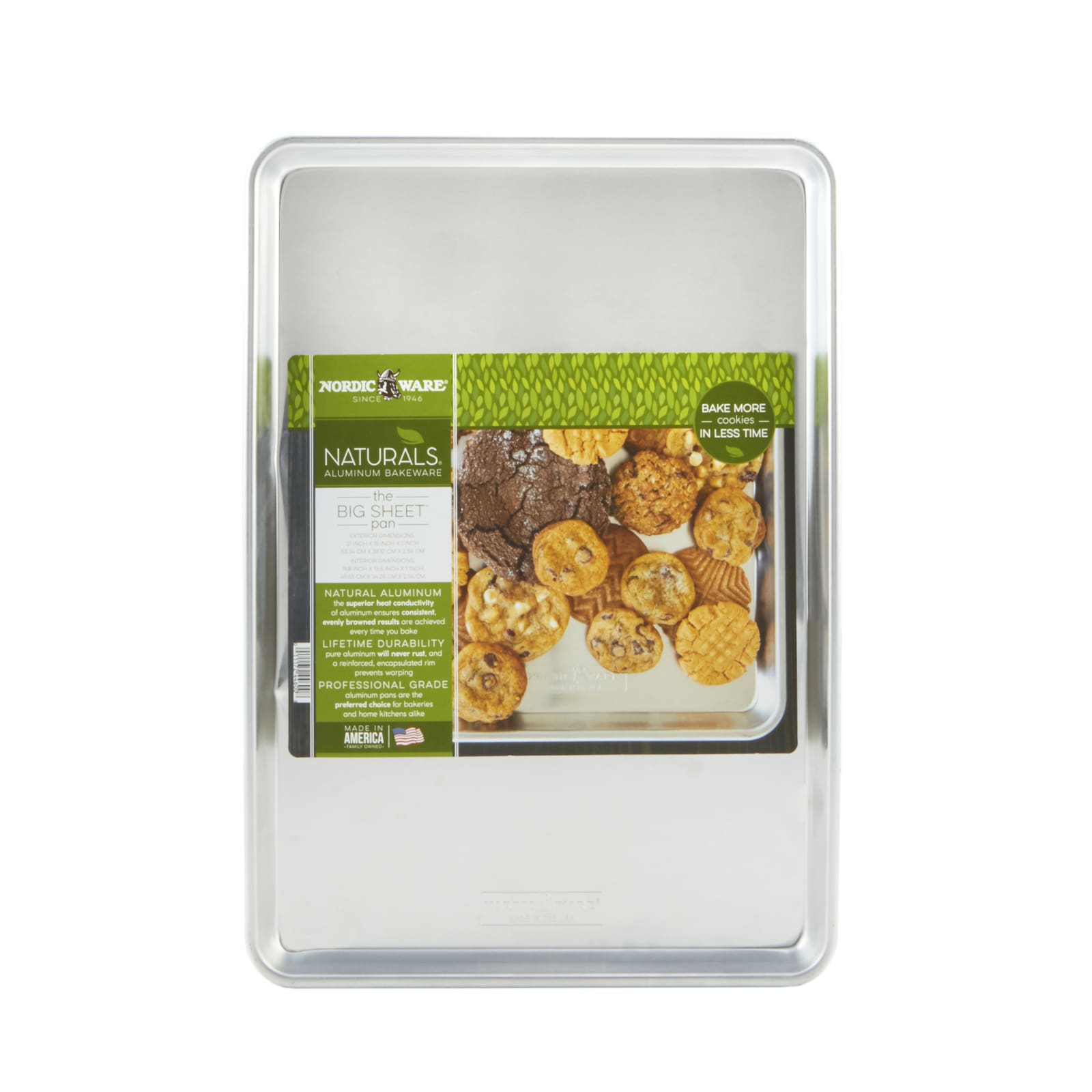 Nordic Ware Naturals Aluminum 2 Pack Big Sheets, 15 x 21x 1