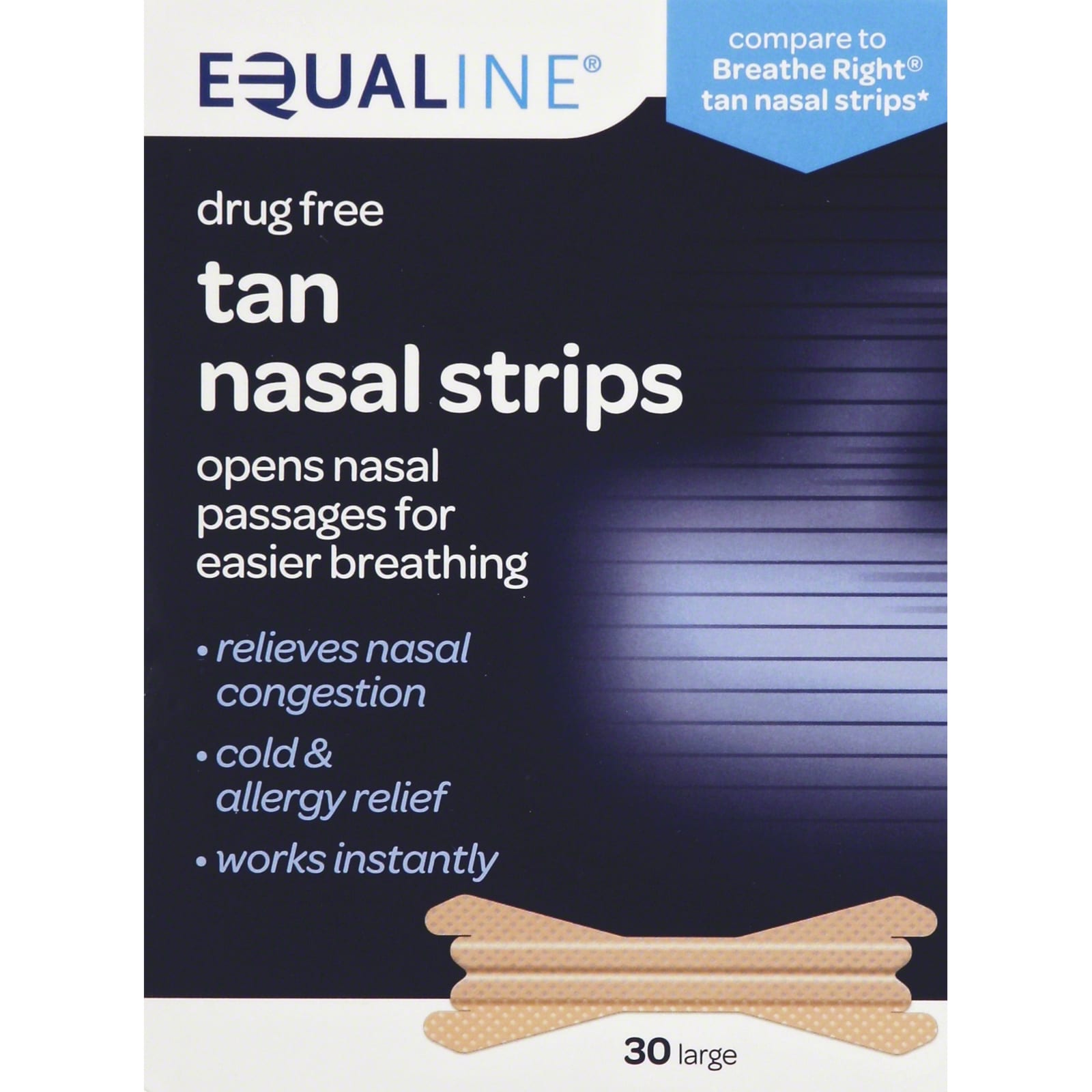Breathe Right Nasal Strips, Tan Large - 30 ct