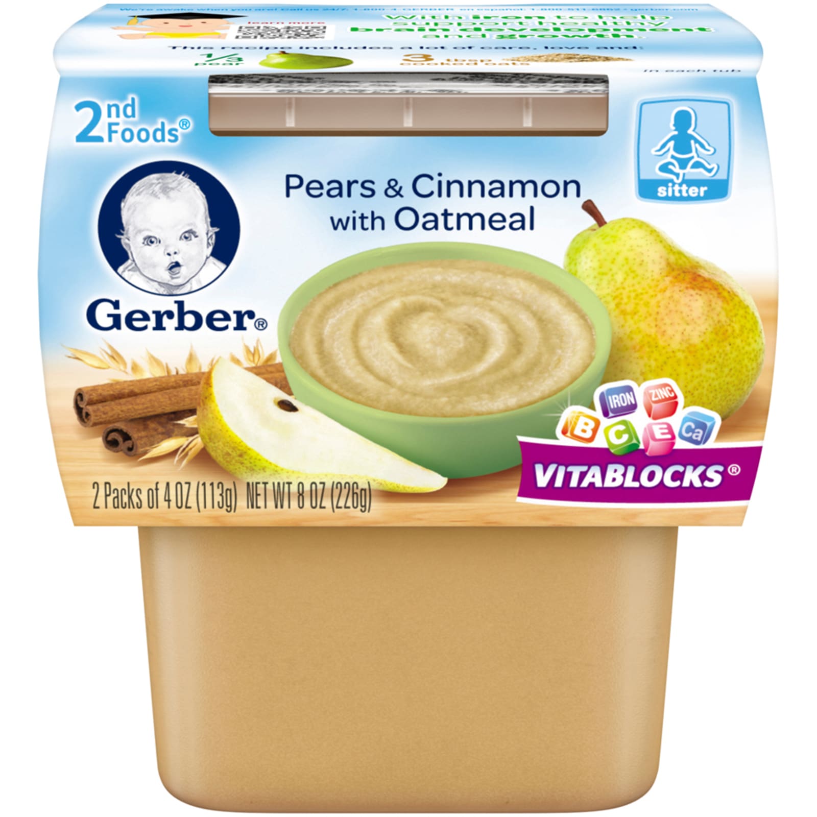 Pear cinnamon oatmeal gerber best sale