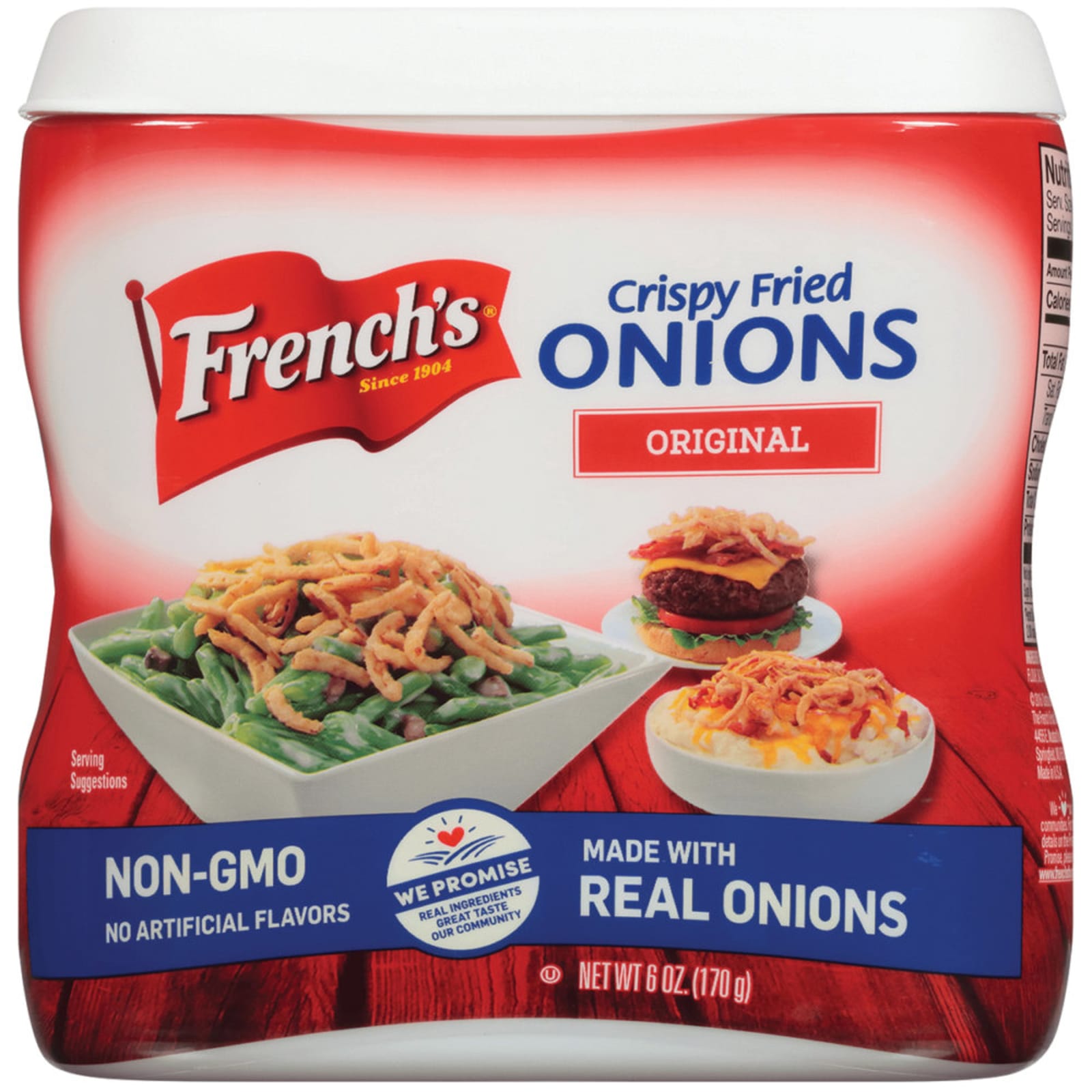 French's Original Crispy Fried Onions, Crispy Onion Topper, 6 OZ (Pack of  18) 