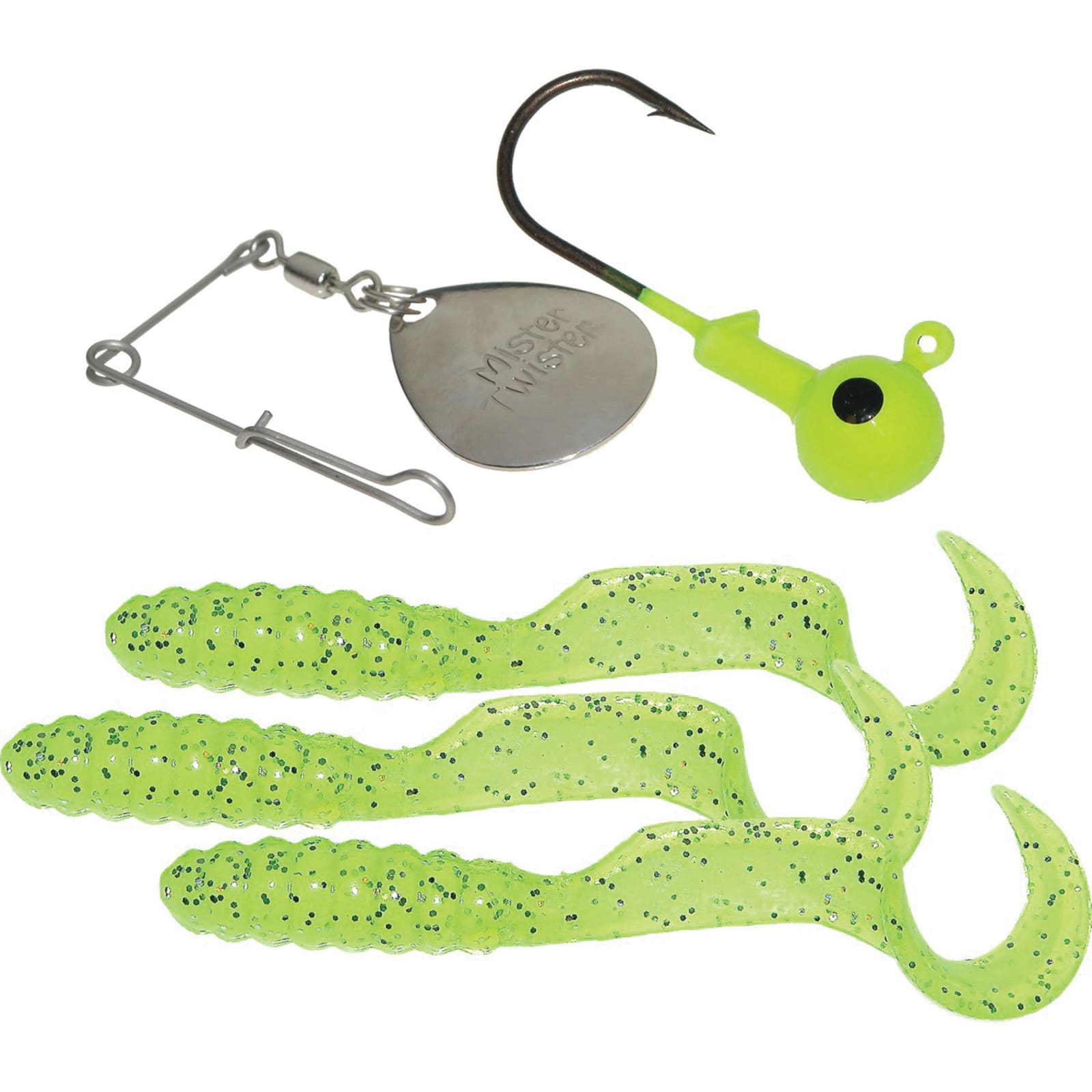 Teenie Grub Spin Combo - Neon Chartreuse by Mister Twister at
