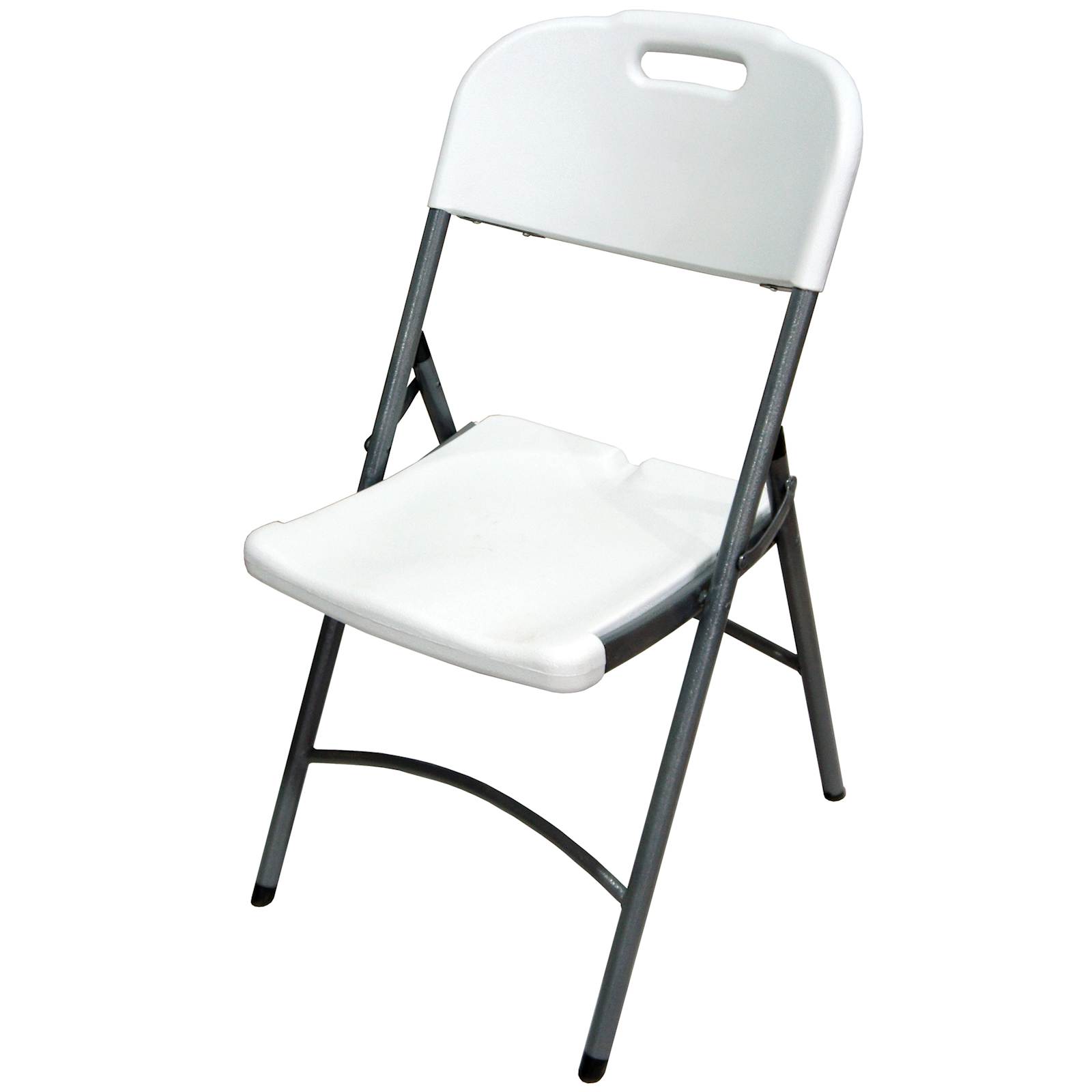 White Blow Molded Folding Chair by Plastic Development Group at