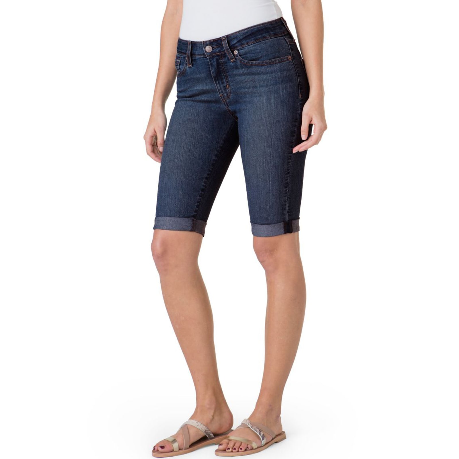 Women's Mid-Rise Stormy Sky Skinny Bermuda Shorts by Signature By Levi's at  Fleet Farm