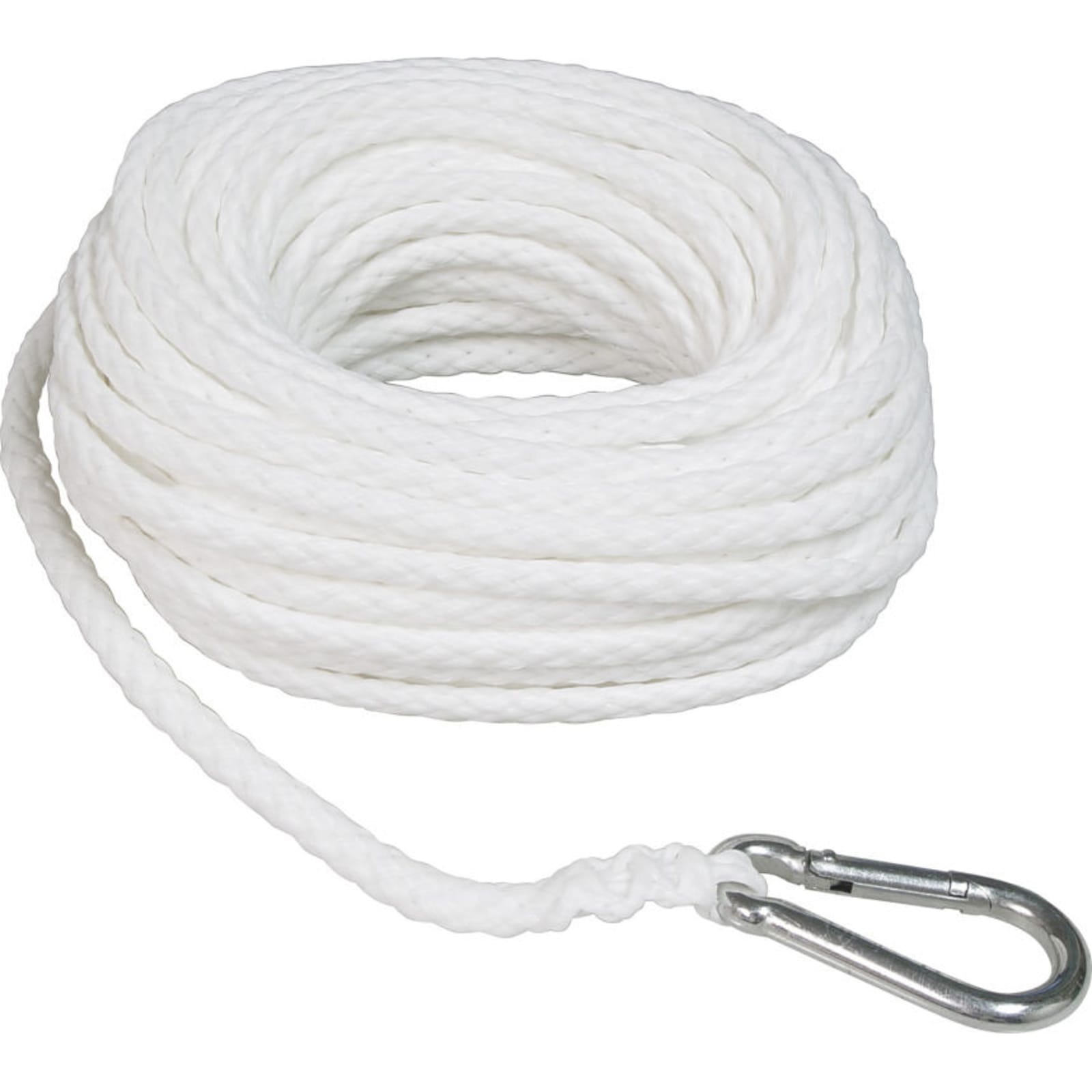 Solid Braid Nylon Anchor Rope w/ Hook - White by SeaSense at Fleet Farm