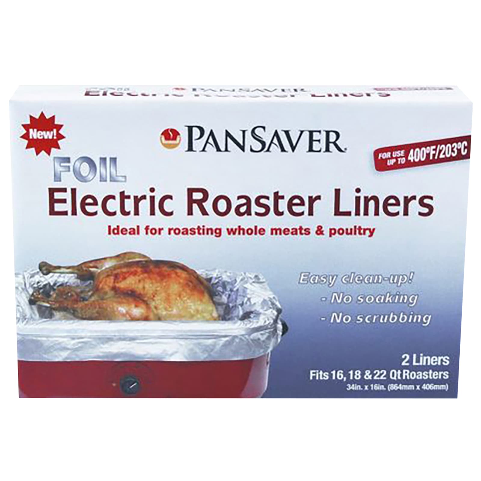 PanSaver Electric Roaster Liners, 1-pack (2 units) 