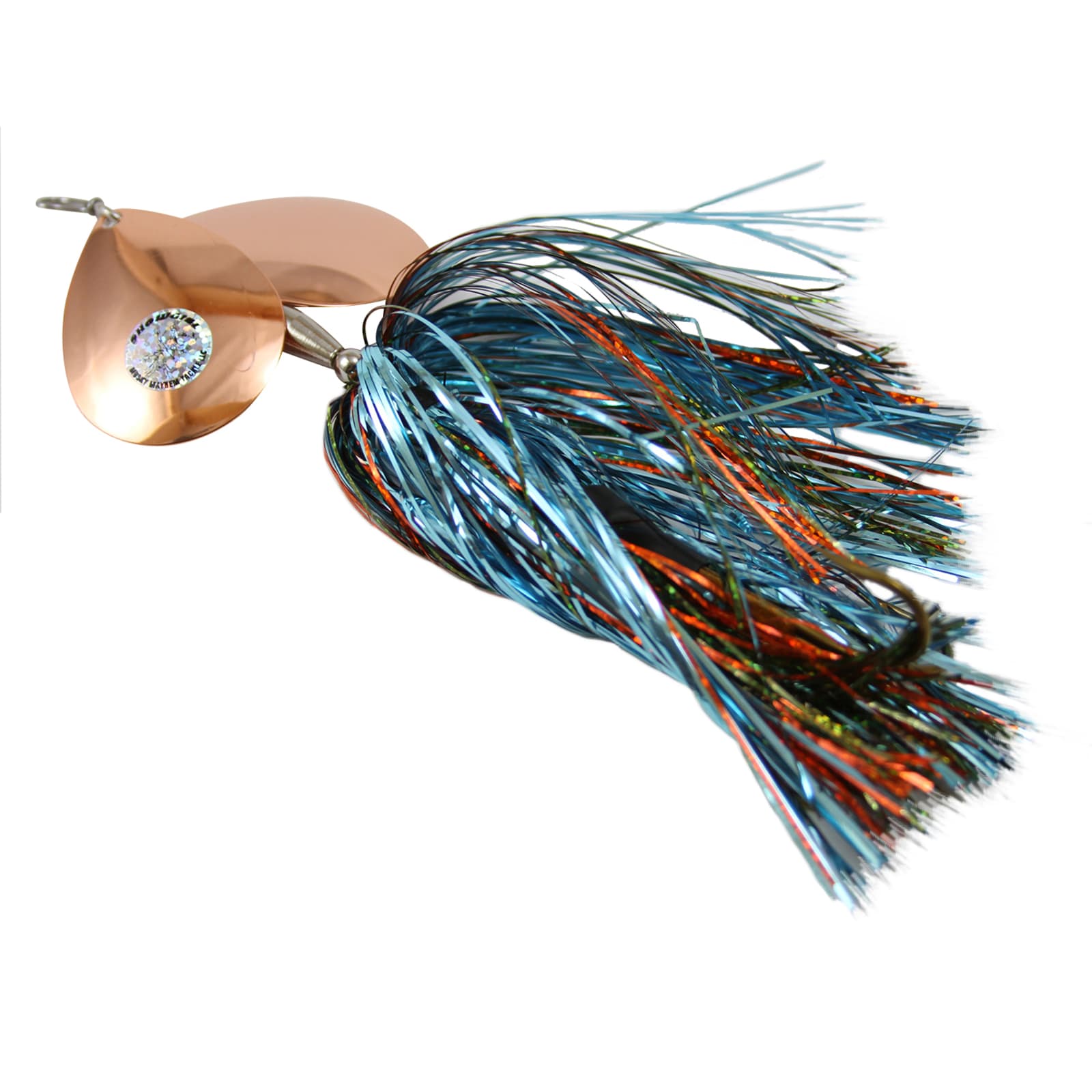 Double Showgirl 7.5 in Black/Blue Musky Spinner Lure