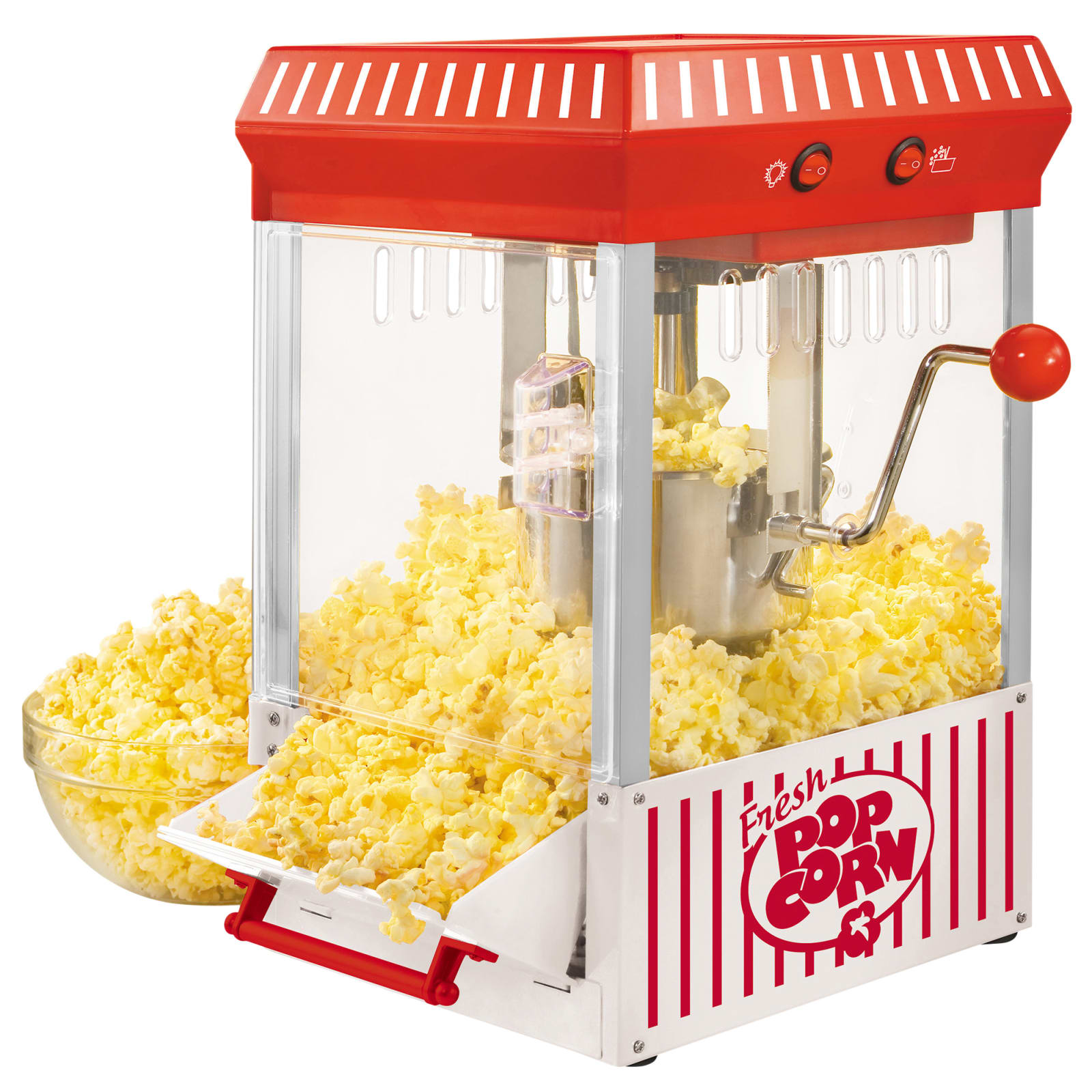 Nostalgia Electrics Vintage Series Commercial Kettle Popcorn Cart, Red