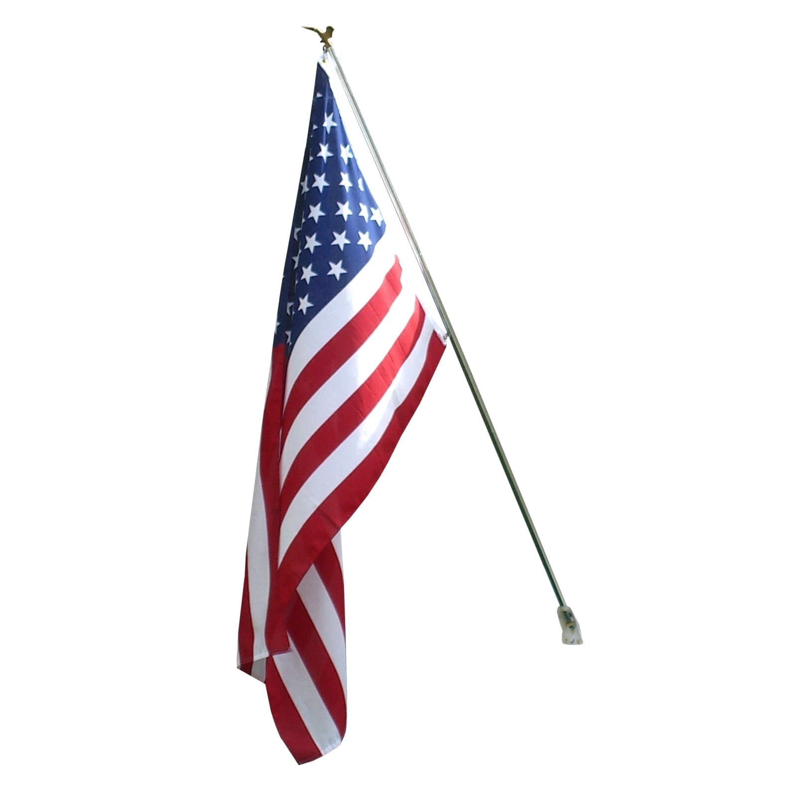 American USA Flag Bass Fishing Fan Poster