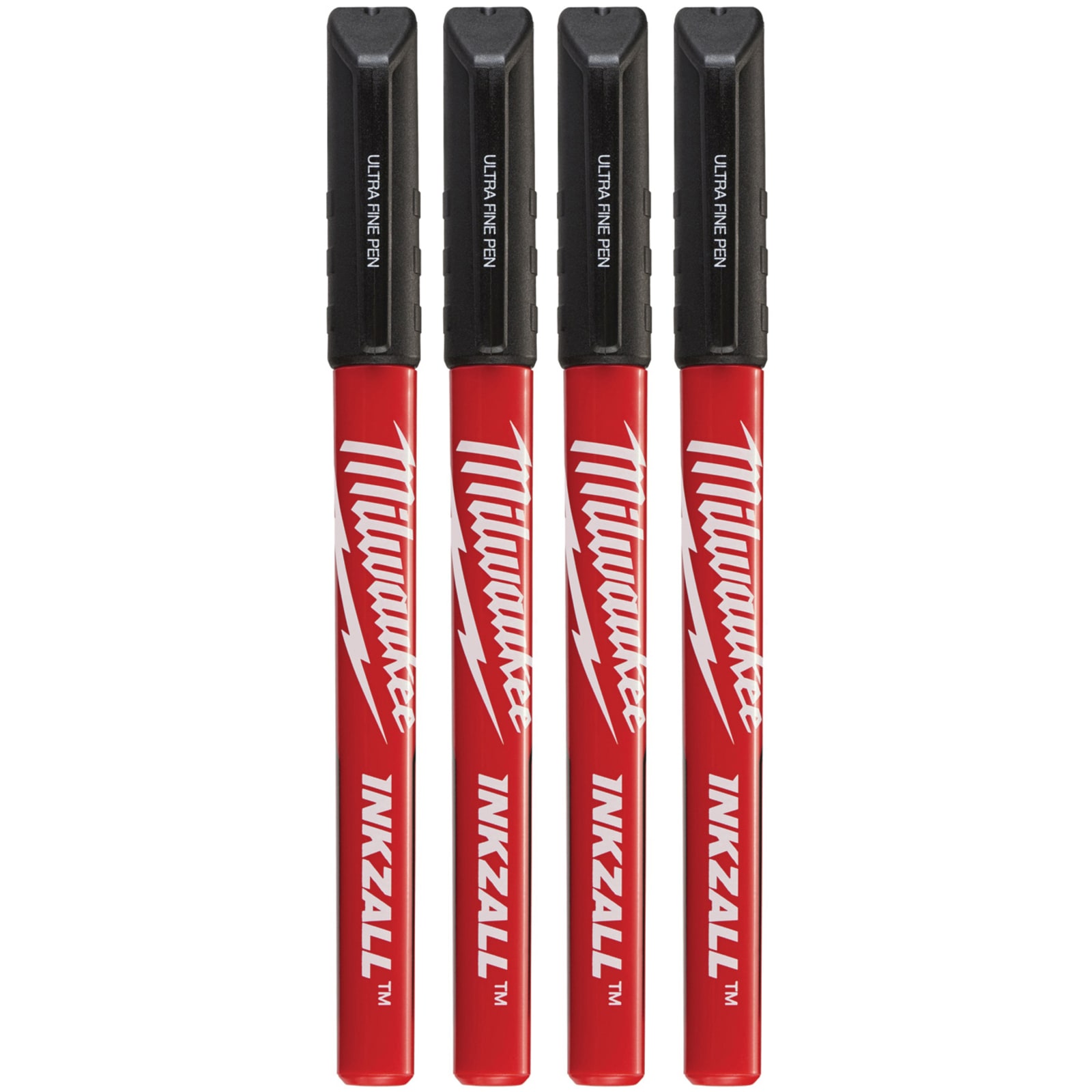 Milwaukee 48-22-3164 INKZALL Black Ultra Fine Point Pen, 4-Pack