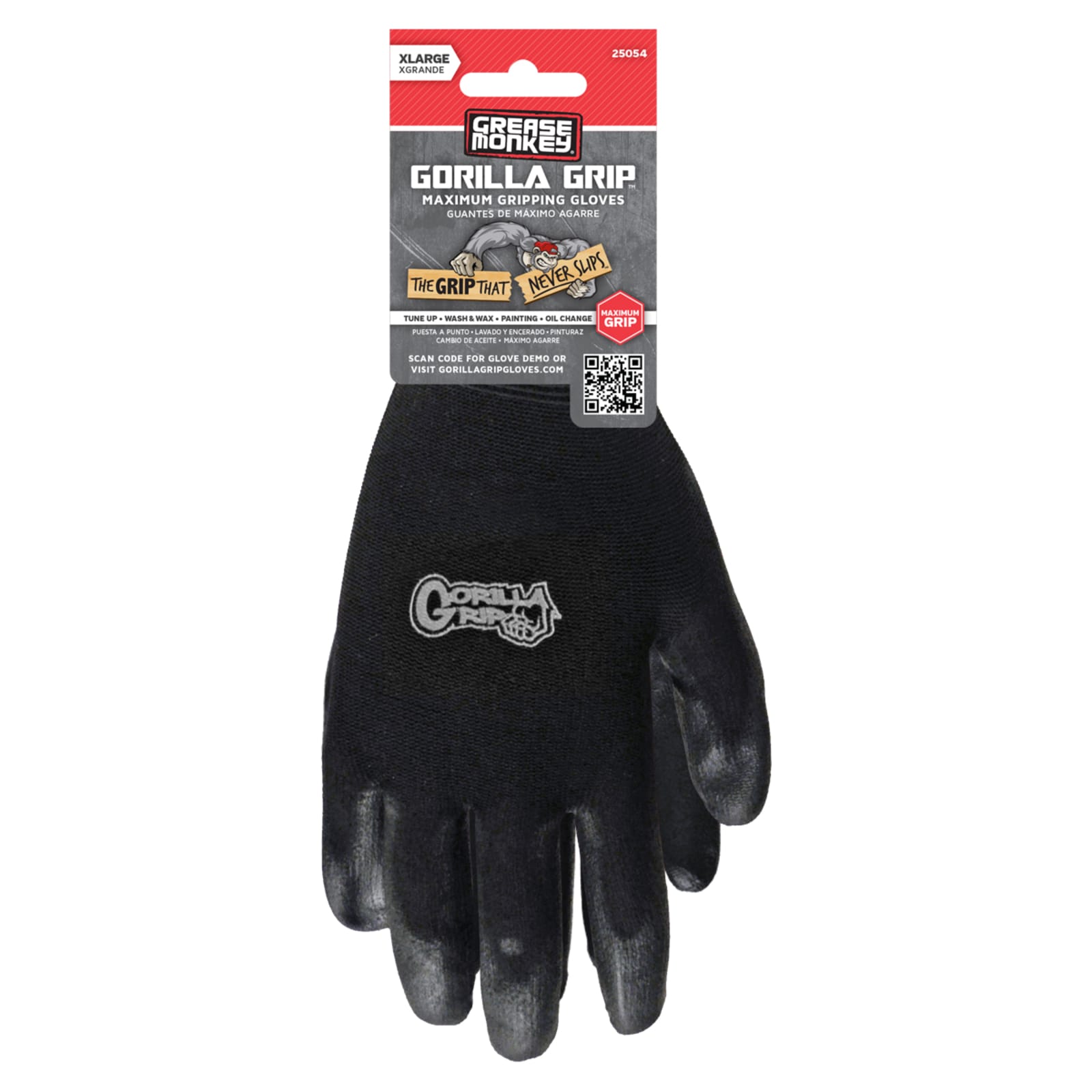 New 2 PACK Grease Monkey Gorilla Grip Gloves Size LARGE