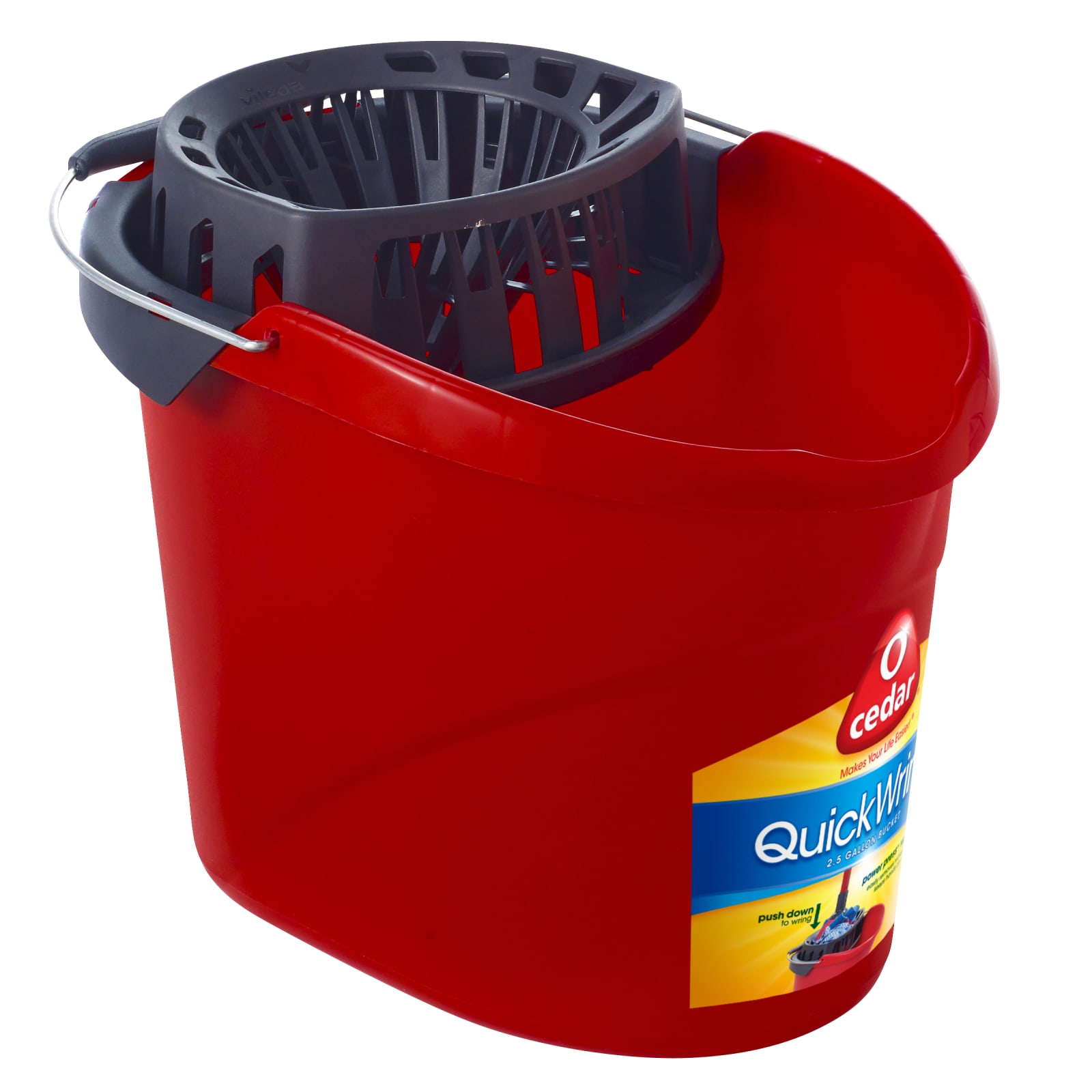 O-Cedar Quick Wring Bucket - 2.5 gal. (4-Pack), Red