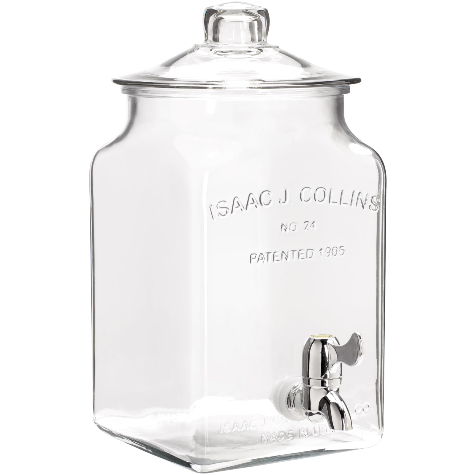 Glass Drink Dispenser, Large Capacity Preservation Pot , Clear