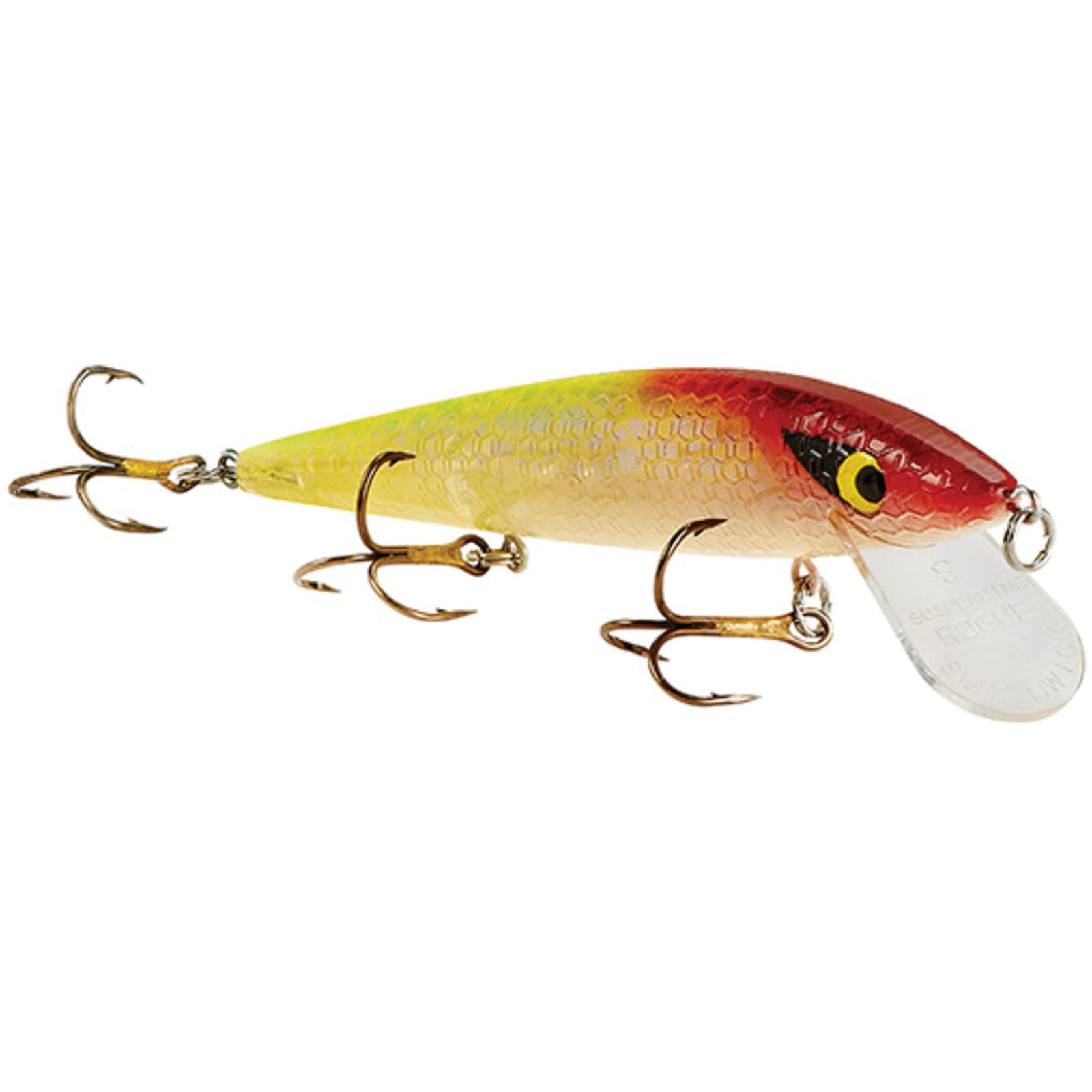 Suspended Rattlin' Rogue Jerkbait - Crackle Clow by Smithwick at