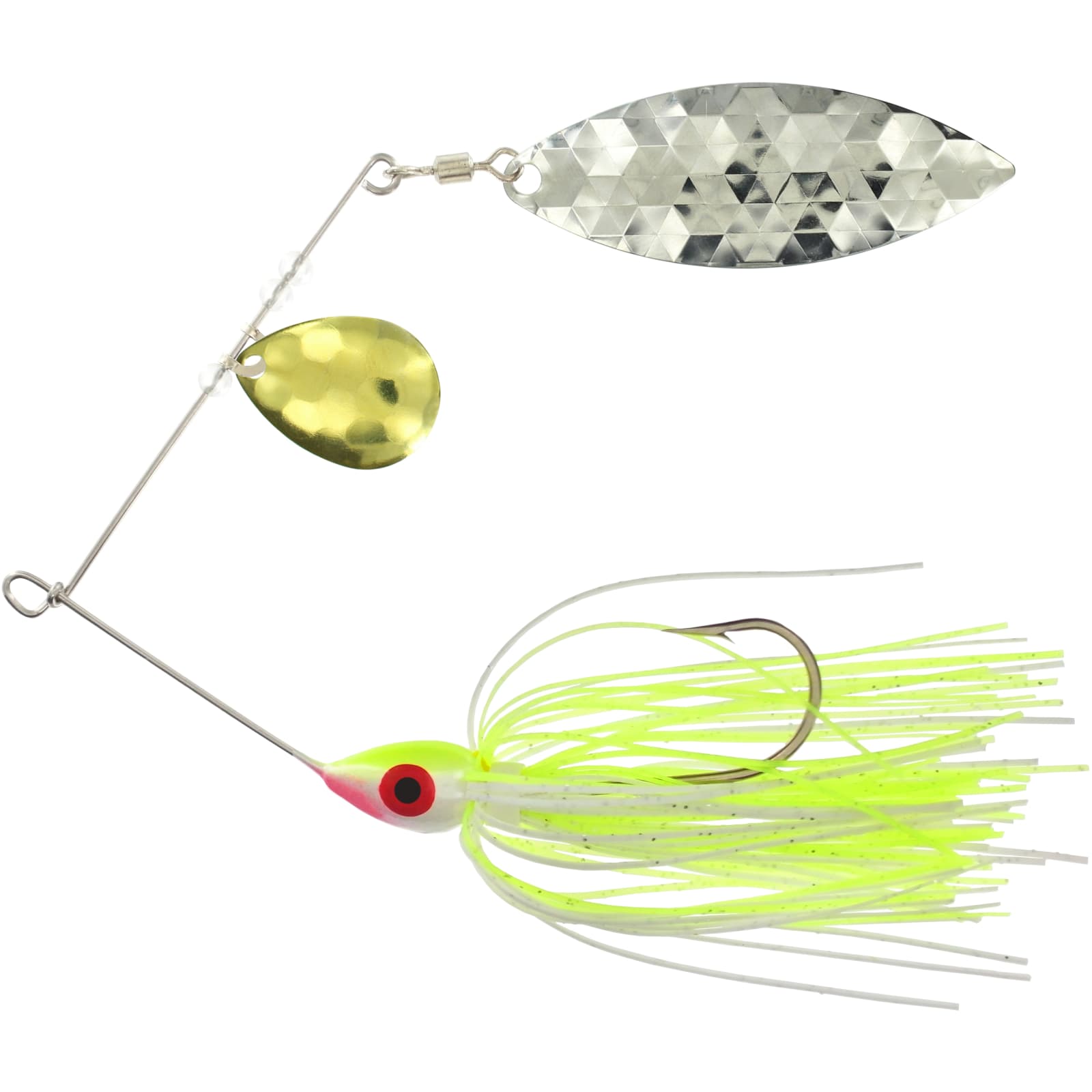 Game Getter Chartreuse Shad Colorado & Willow Blade Spinner Bait