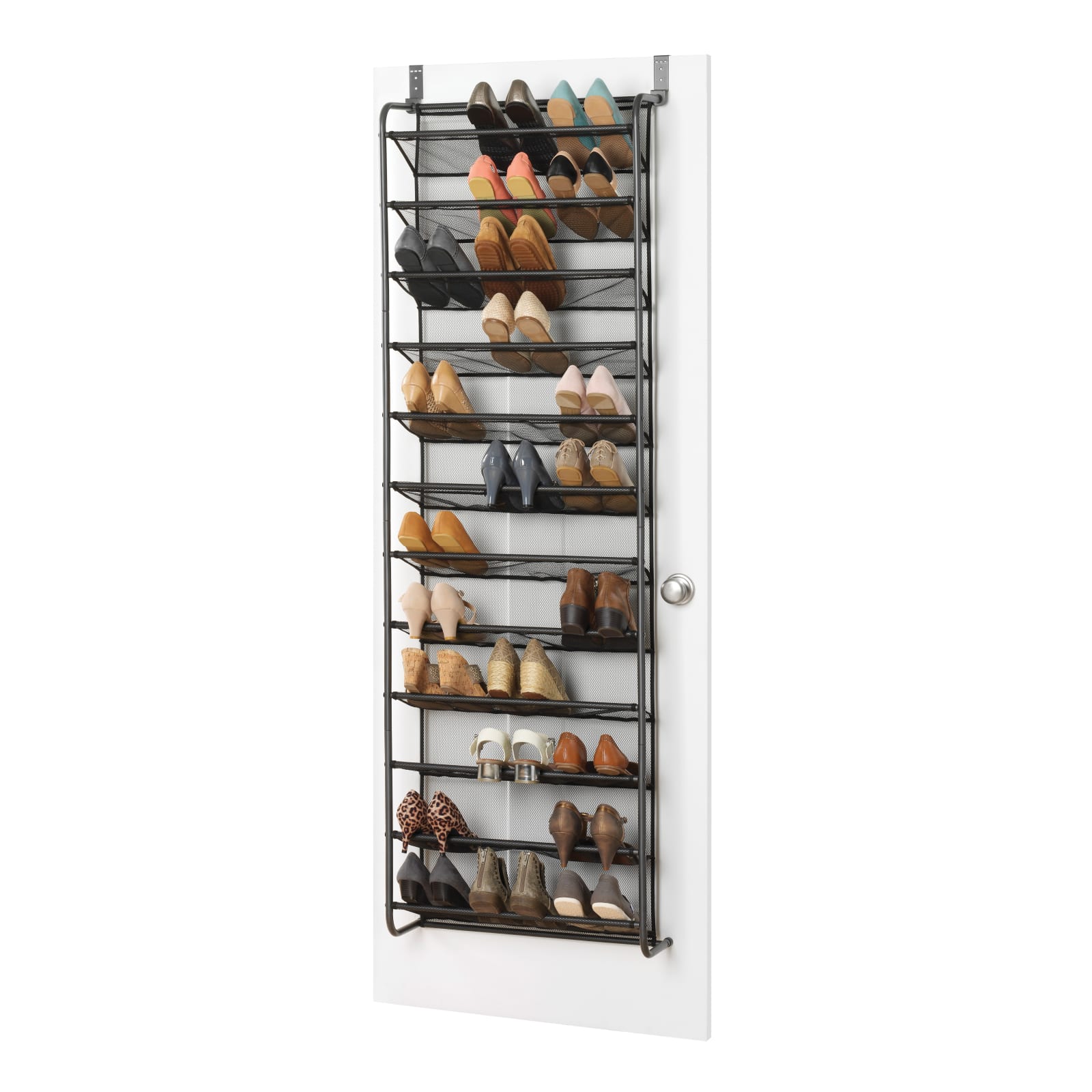 Whitmor Gunmetal 3-Tier Storage Shelving, w/Metal Mesh Shelves