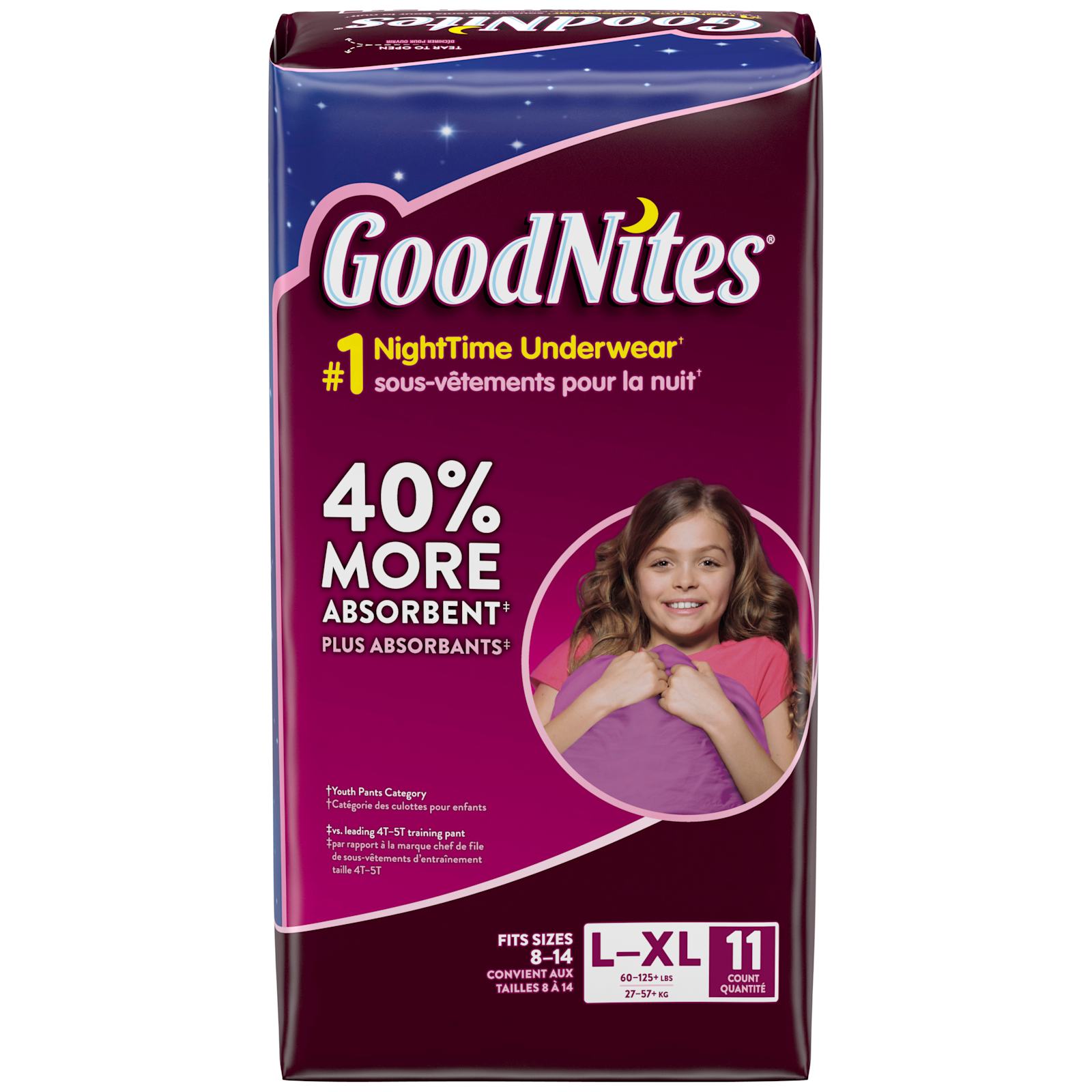 Goodnites Night Time Underwear For Girls Size XS 32 Count - Voilà Online  Groceries & Offers