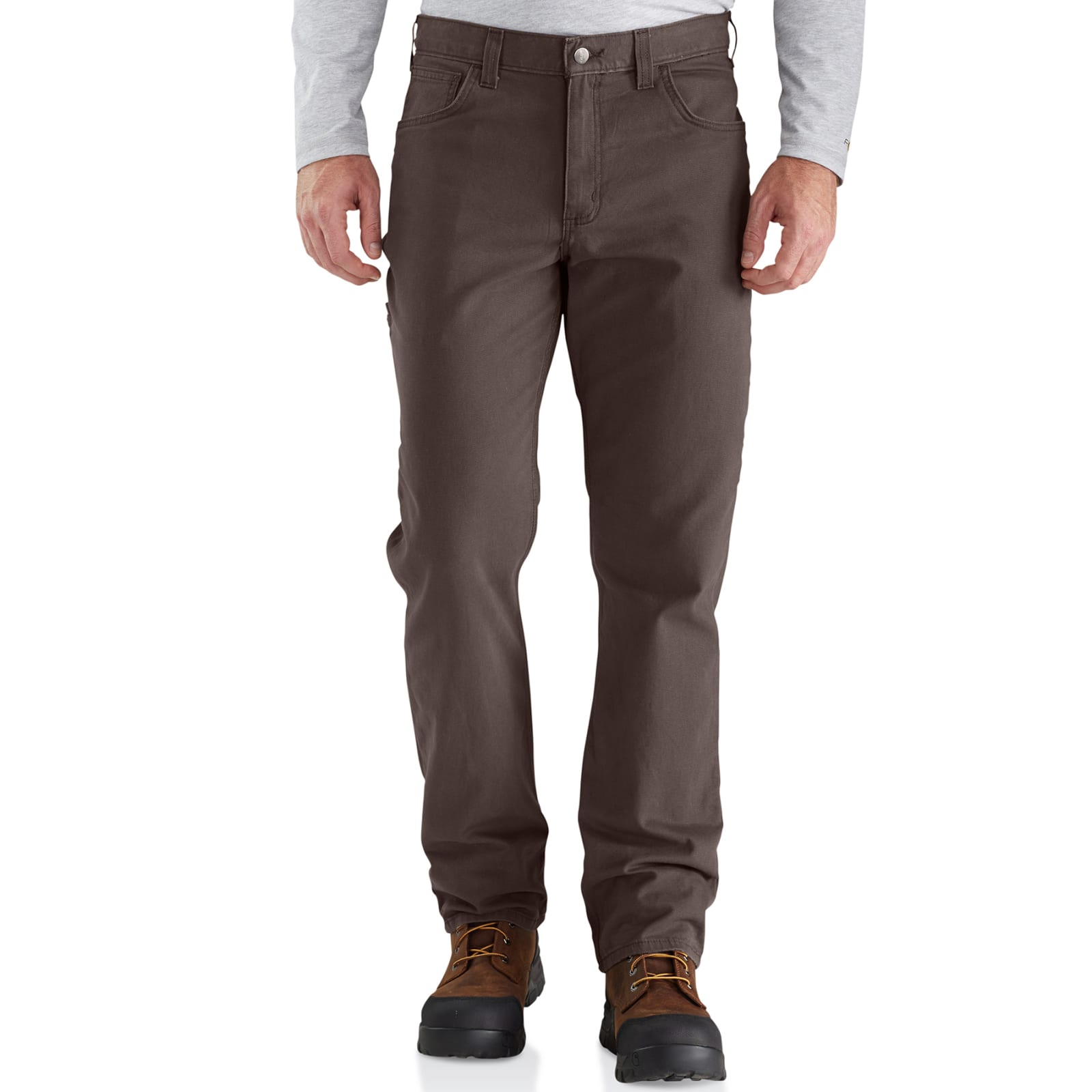 Men's Rugged Flex 5-Pocket Dark Coffee Work Pants by Carhartt at Fleet Farm