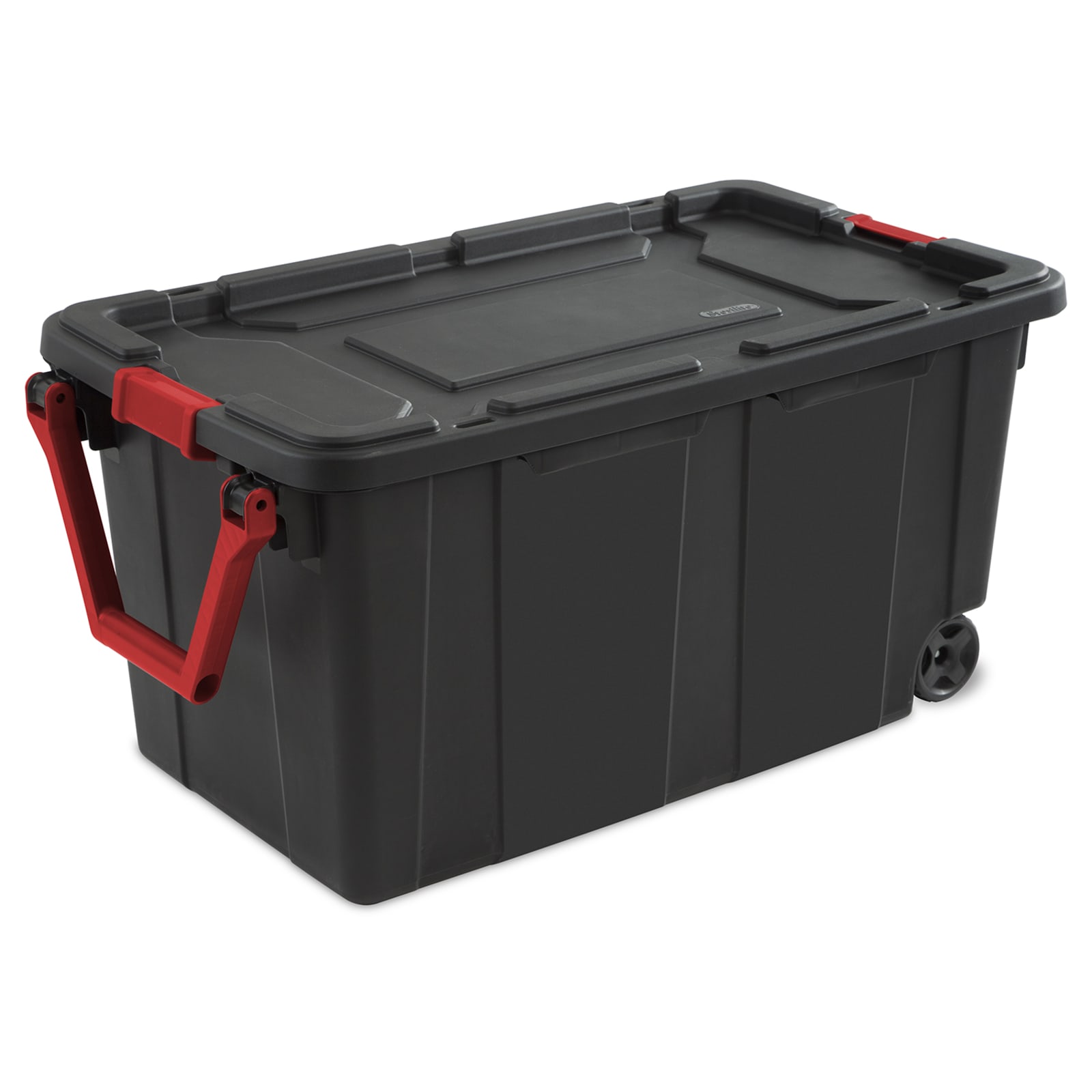 Sterilite Heavy Duty 30 Gal. Stacking Seasonal Storage Bin, Red 18