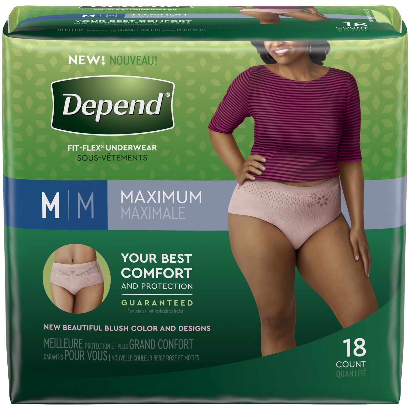 Life Brand Women's Protective Underwear, Maximum Absorbancy, L, 18 Pack -  18 ea