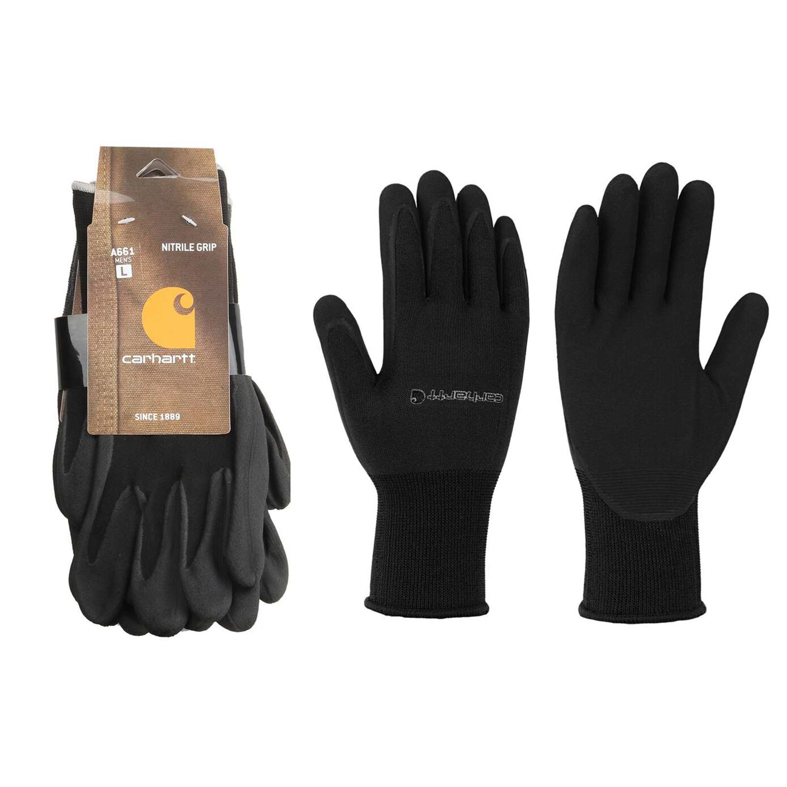 Carhartt Men's All-Purpose Nitrile Grip Glove | Gunmetal | XL