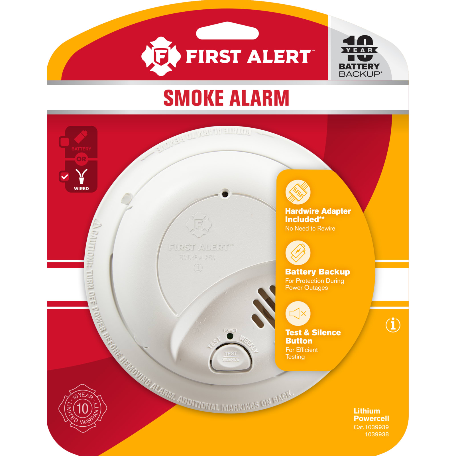 Hard Wired w/Battery Back-up Ionization Smoke/Fire Detector by First Alert  at Fleet Farm